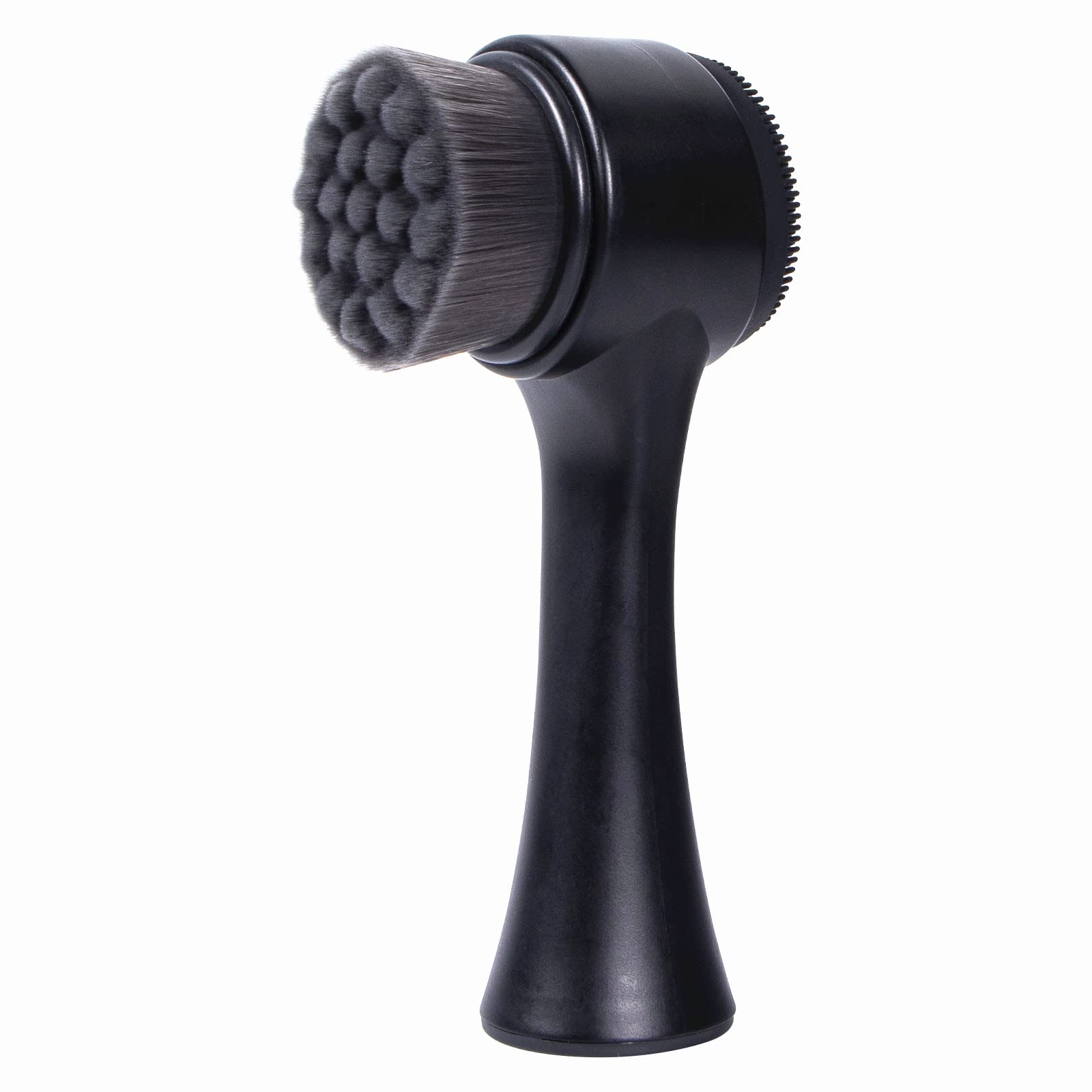 Beomeen Face Brush 2 in 1, Facial Cleansing Exfoliating Brush with Ultra Fine Soft Bamboo Charcoal Fiber for Pore Deep Cleansing