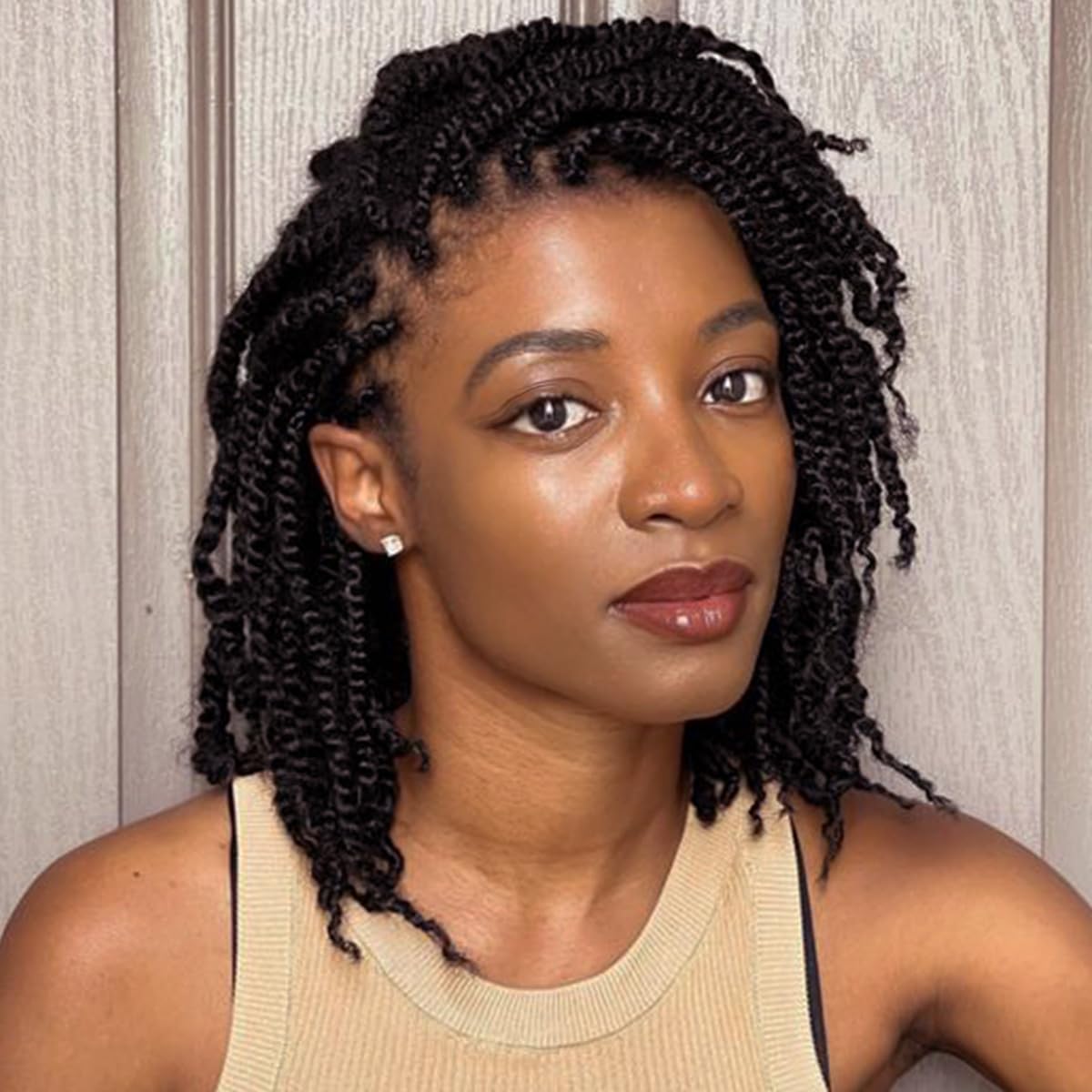 COOKOO 8 Inch Micro Twist Crochet Hair 9 Packs Natural Black Pre-twisted Mini Passion Twist Hair Pre-looped Mini Senegalese Twis