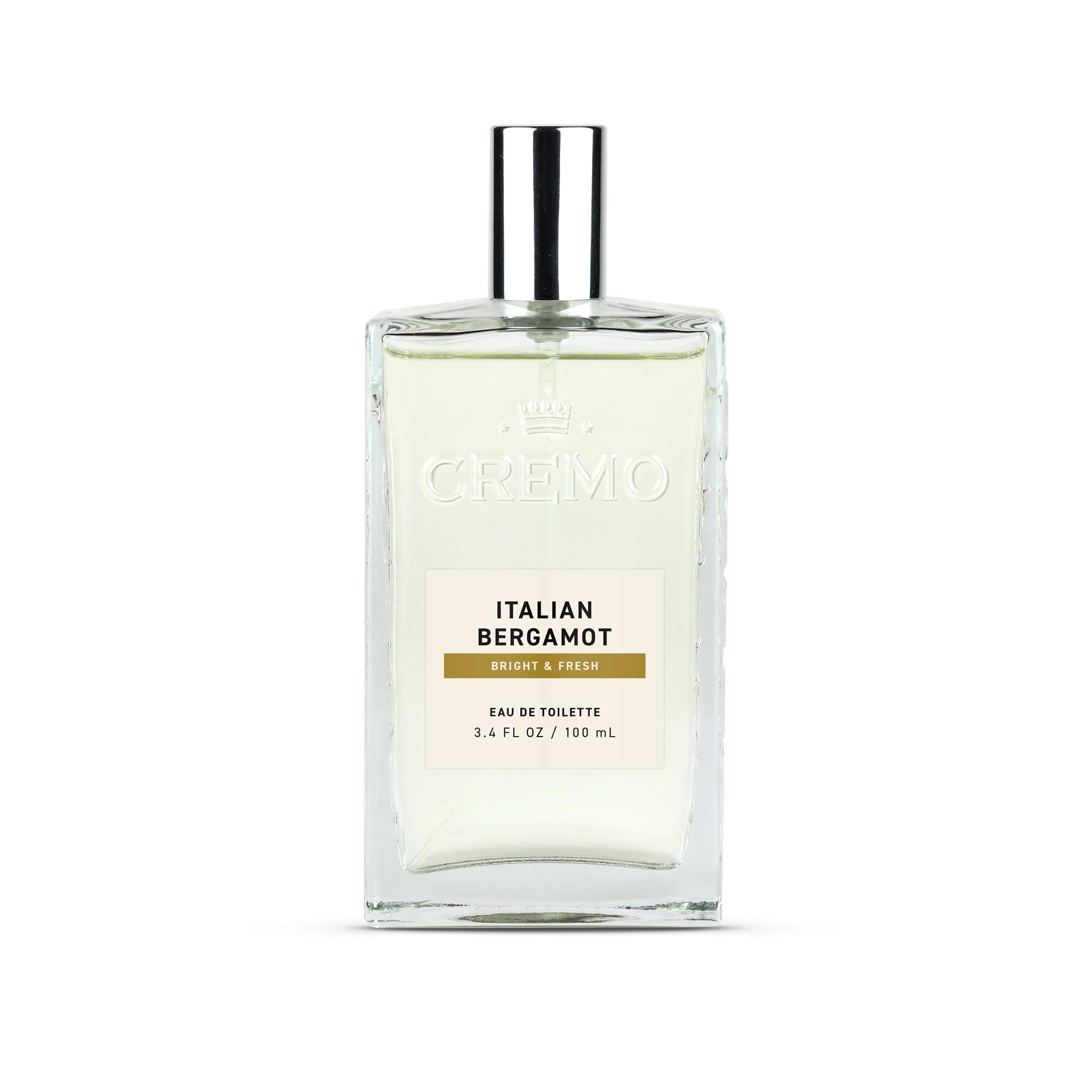 Cremo Italian Bergamot Cologne Spray, A Combination of Italian Bergamot, Neroli Blossom, and Fresh Vetiver, 3.4 Fl Oz