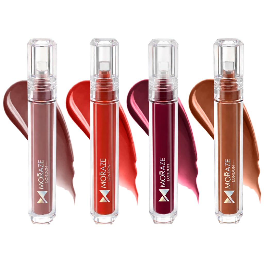 Moraze Liquid Lipstick Combo Pack Of 4 (1.8 Ml Each) | Matte Long Stay Lip Color Set | Smudge Resistant, Transfer Proof & Waterp