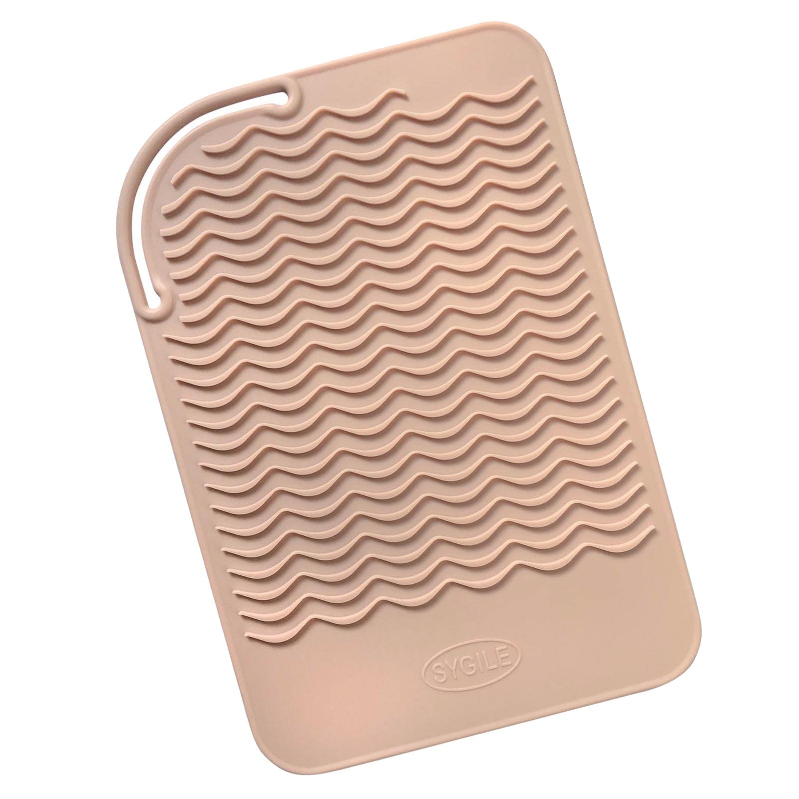Sygile 11'' X 7.5'' Larger Size Heat Resistant Silicone Travel Mat, Anti-Heat Pad For Hair Straighteners, Curling Irons, Flat Ir