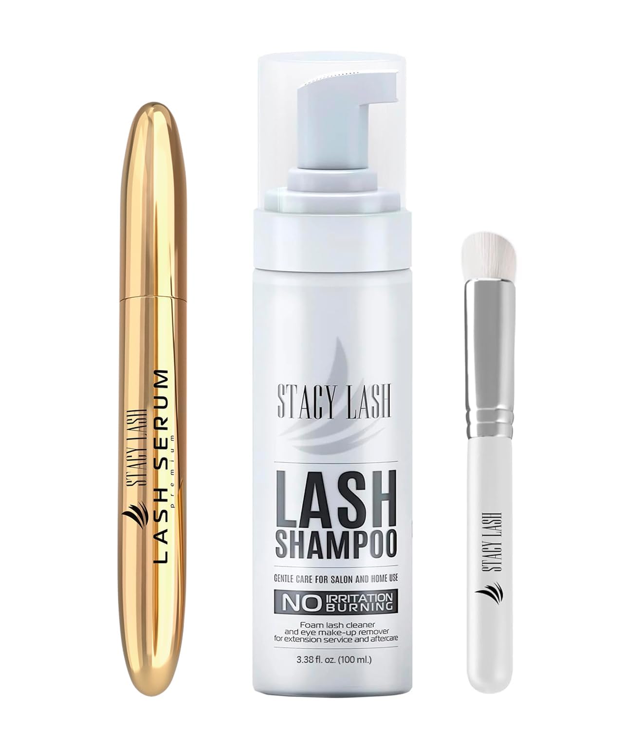 Lash Shampoo 100Ml+ Eyelash Growth Serum By Stacy Lash/Eye Makeup Remover + Lash Serum For Eyelash Growth And Thickness/Lash Cle