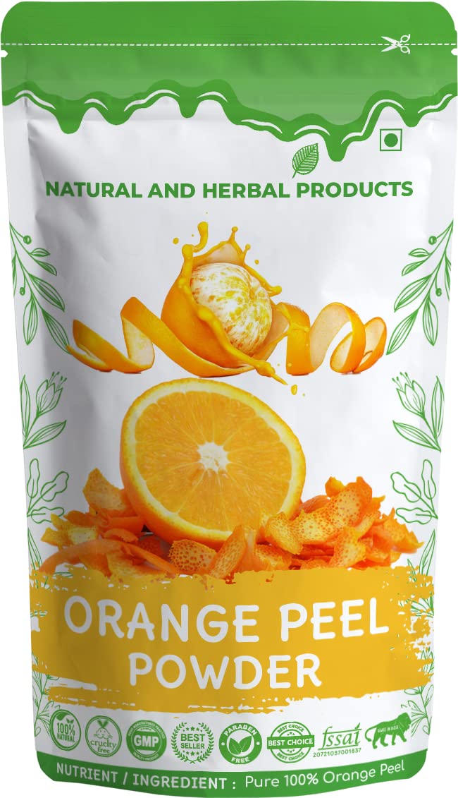 Orange Peel Powder For Skin Whitening, Oil Control, Tan Removal, Acne & Pimples, Glowing Skin, Face Pack, Ageing Marks, Hair, Dr