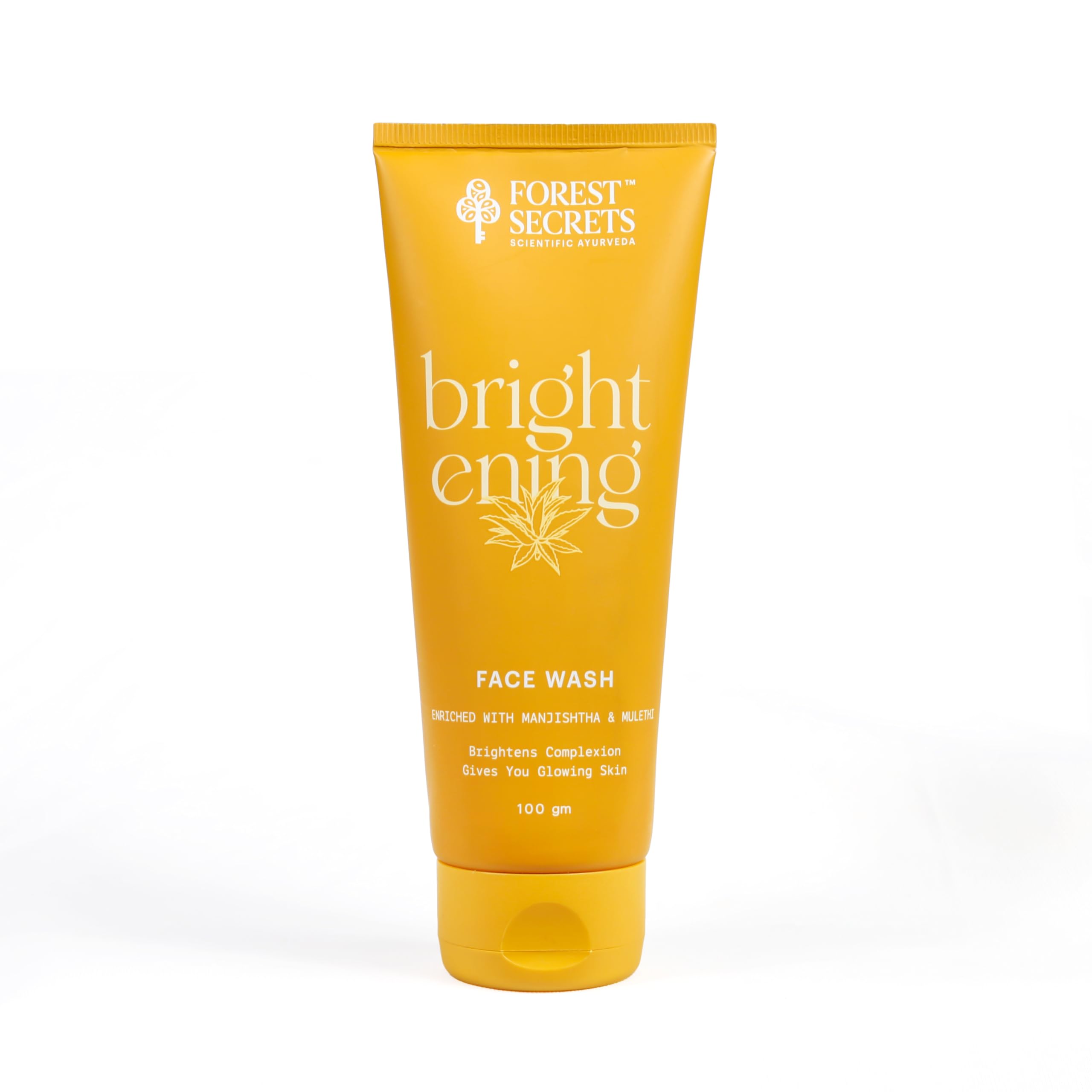 Forest Secrets Brightening Face Wash | Manjishtha & Mulethi | Brightening & Glow Boosting Cleanser | Evens Skin Tone | 100Gm