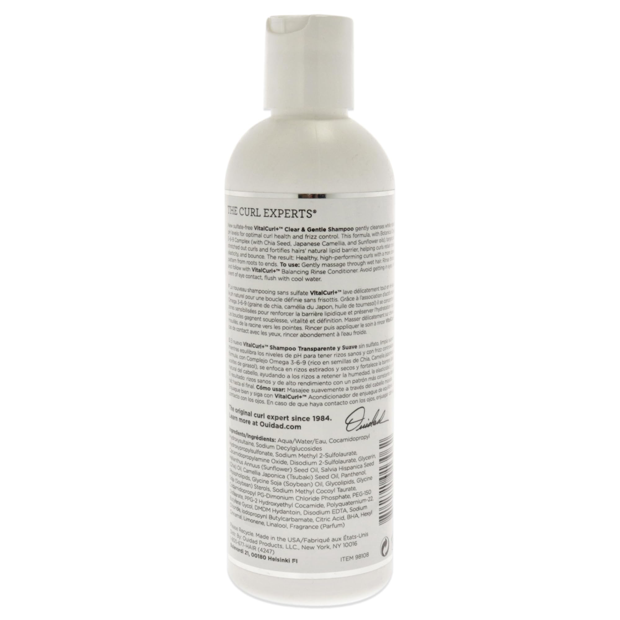 Ouidad Vitalcurl+ Clear & Gentle Shampoo, 8.5 Fl Oz