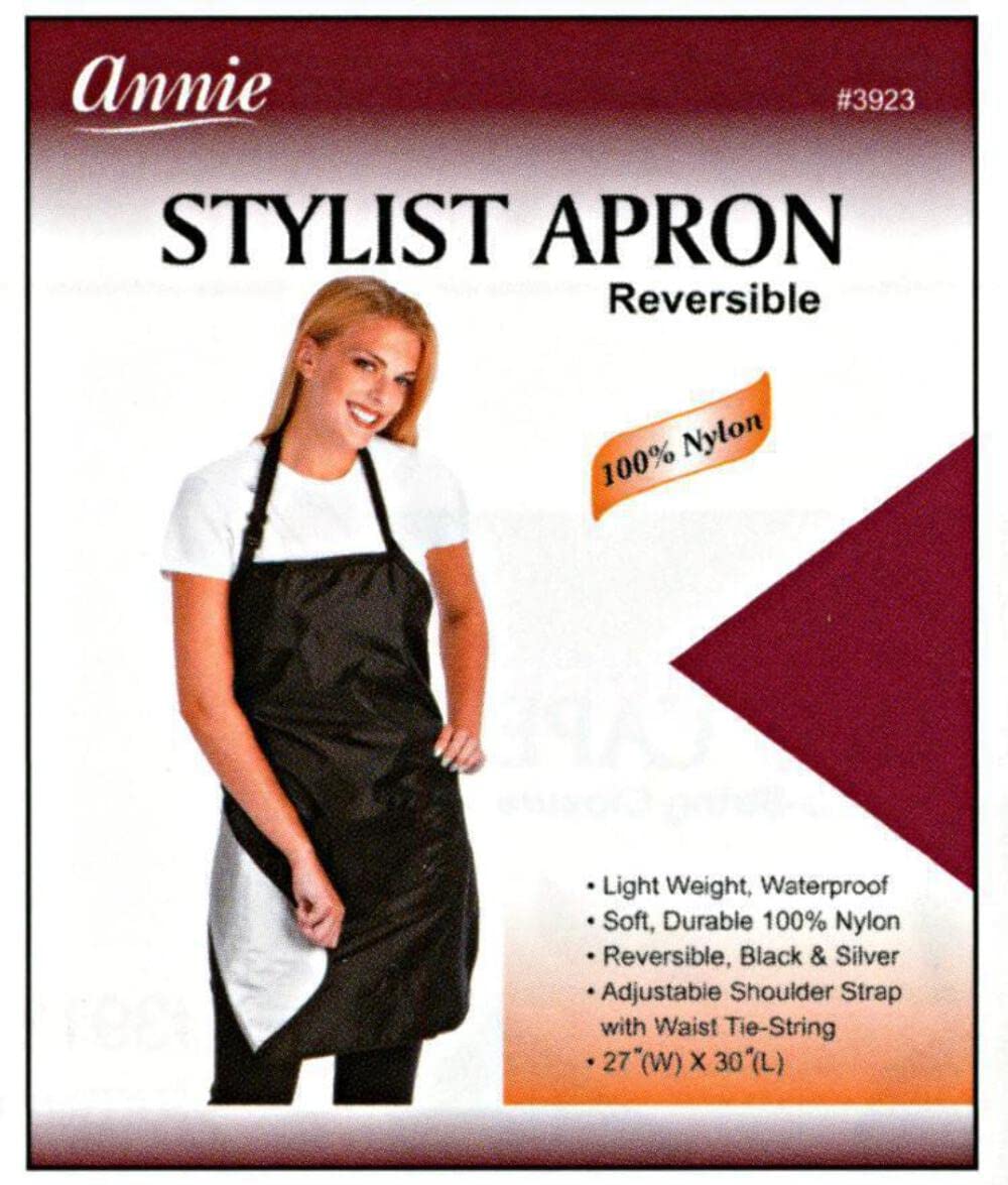 Annie Stylist Apron Waist-Tie String #3921 (Black)