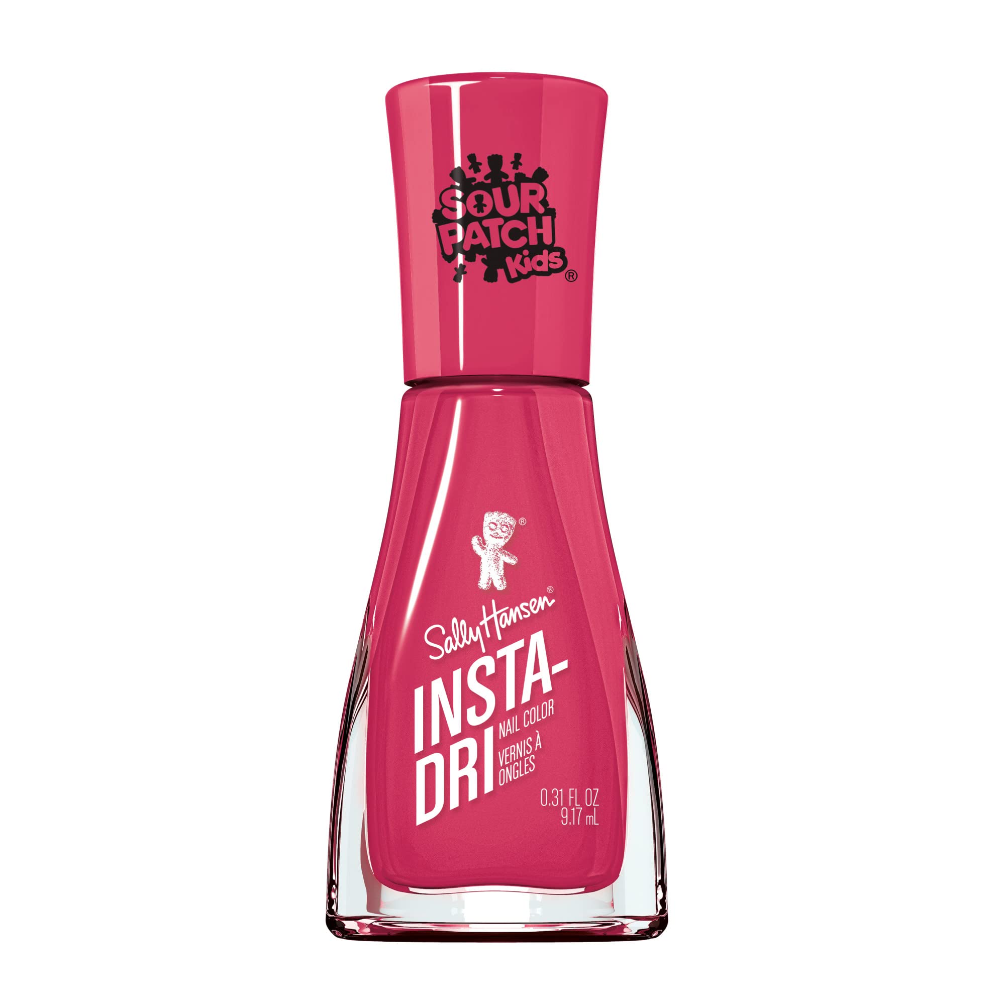 Sally Hansen Insta-Dri Nail Polish, Pink Punch, 0.31 Fl Oz - Fast-Drying, Vibrant Color, Perfect for DIY Manicures