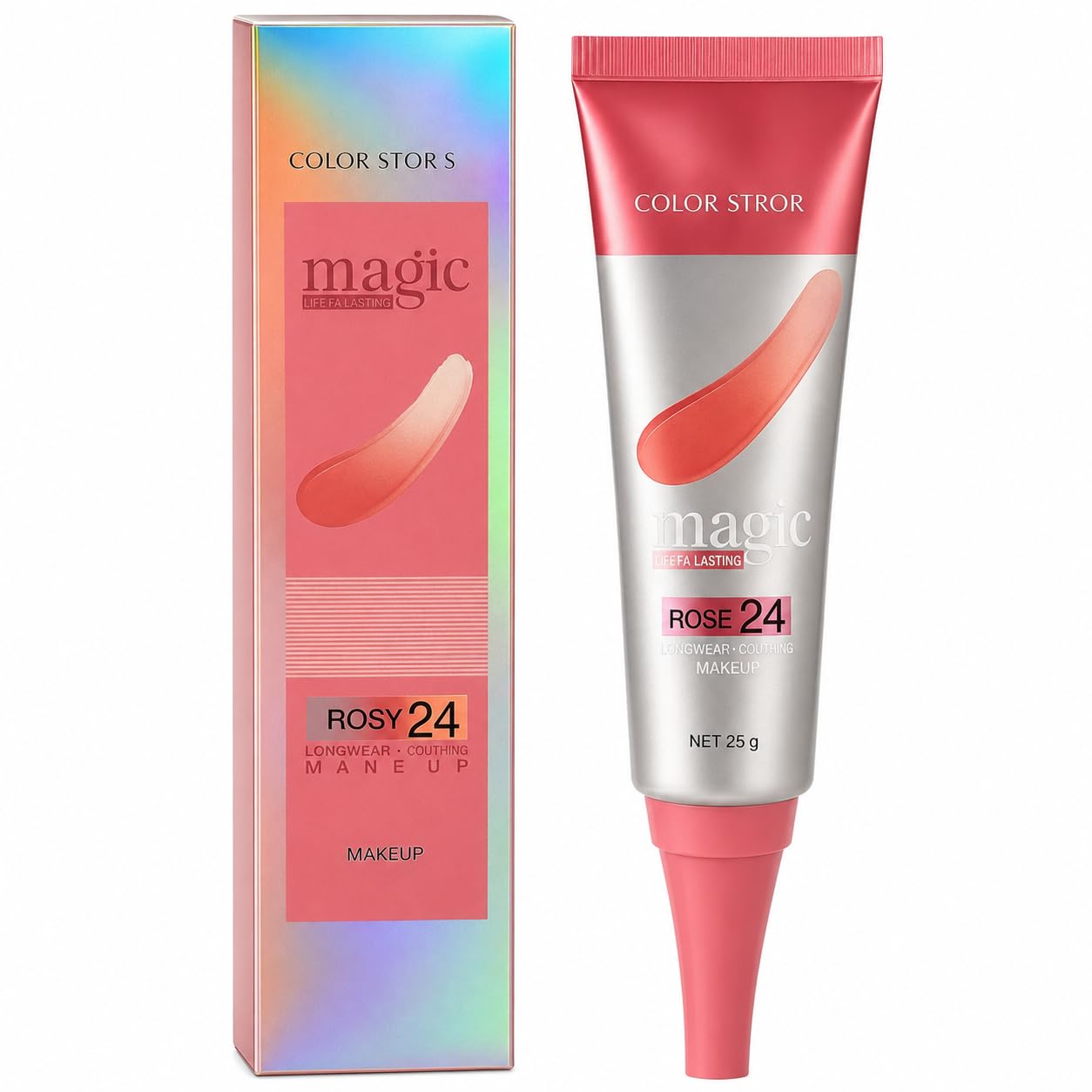 Magic Blusher Rosy 24H  Long Lasting Liquid Blush, Natural Flush Glow, Lightweight Buildable Formula, Waterproof Cheek Tint Mak