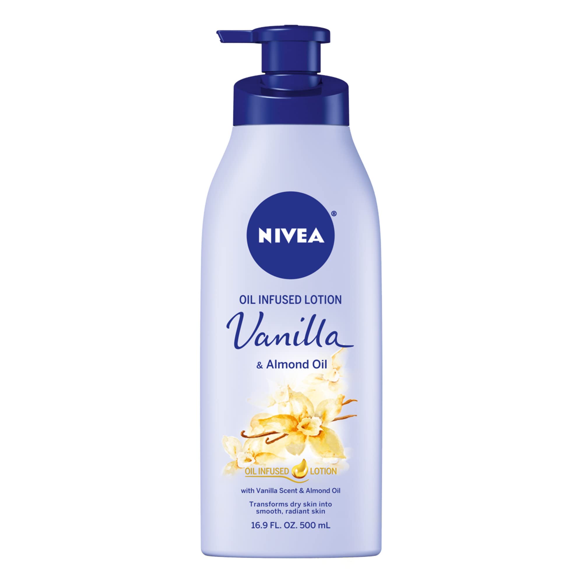 Nivea Lotion Oil-Infused Vanilla/Almond Oil 16.9 Ounce Pump (500Ml)