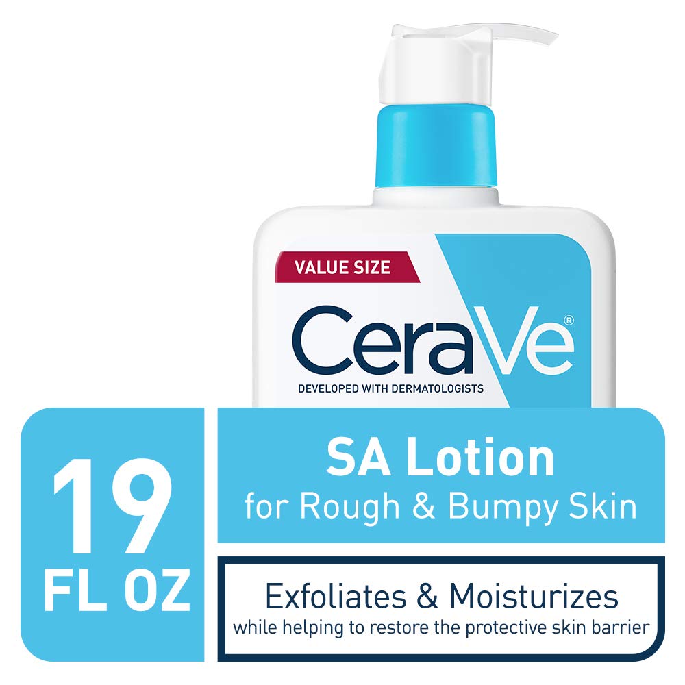 Cerave Sa Lotion For Rough & Bumpy Skin | Vitamin D, Hyaluronic Acid, Lactic Acid & Salicylic Acid Lotion | Fragrance Free & All