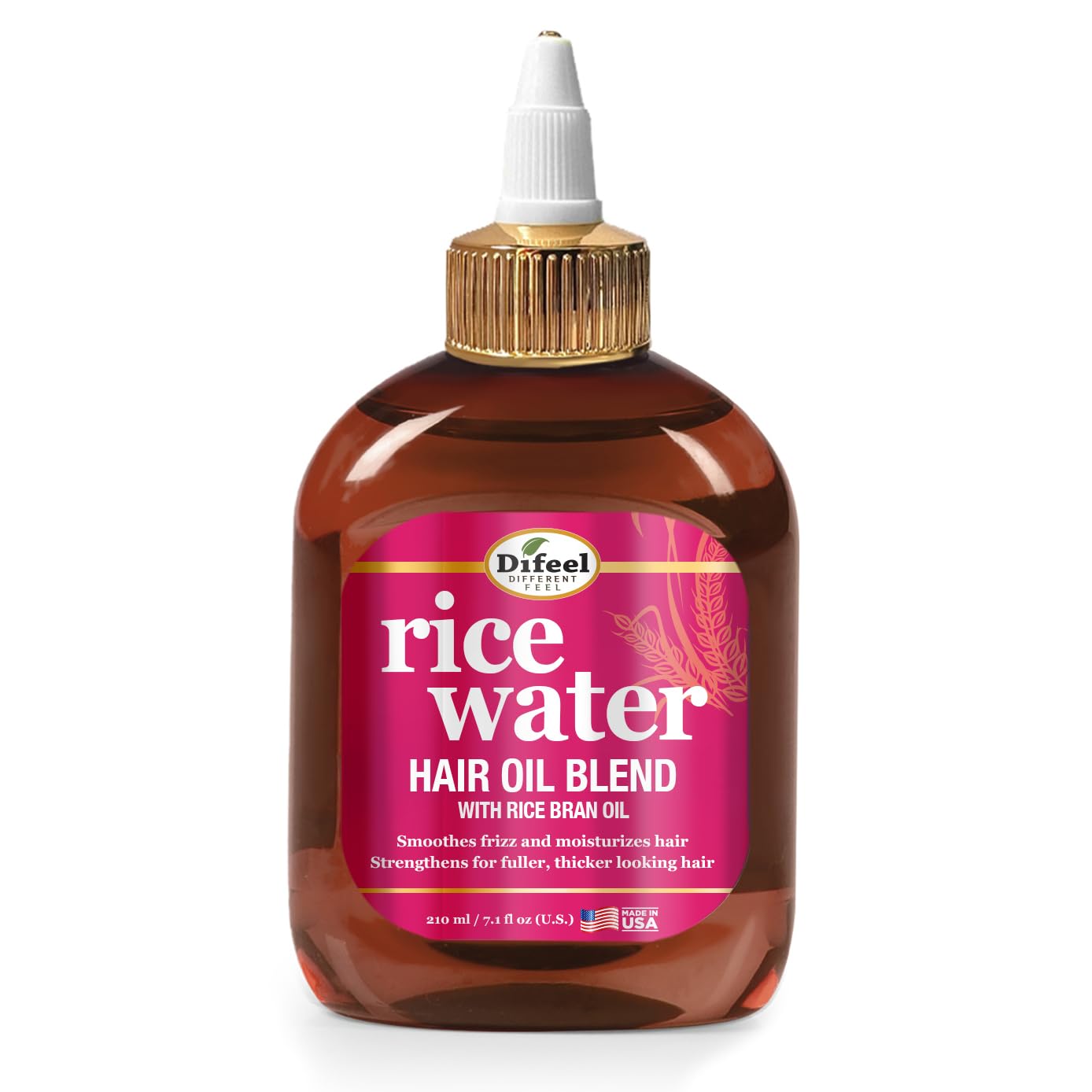 Difeel Rice Water Hair Oil Blend 7.1 oz.  Strengthening Rice Water Moisturizer for Hair