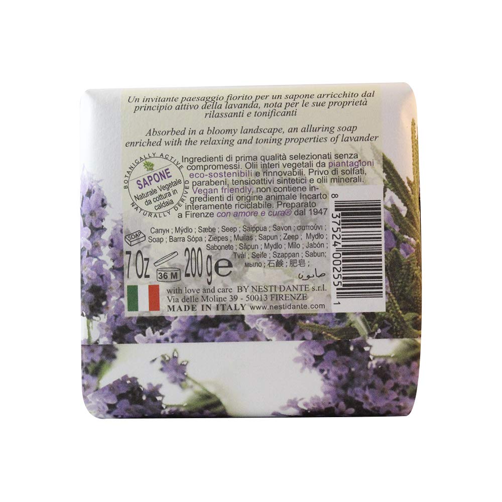 Nesti Dante Marsiglia Toscano Triple Milled Vegetal Soap, Lavanda Toscana, 7 Ounce