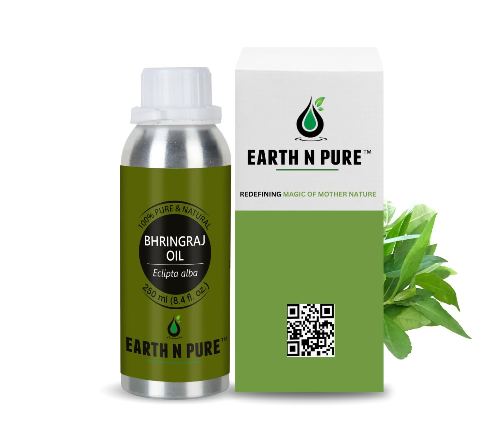 Earth N Pure Bhringraj Oil Natural & Therapeutic Grade For Hair Growth - 250 Ml