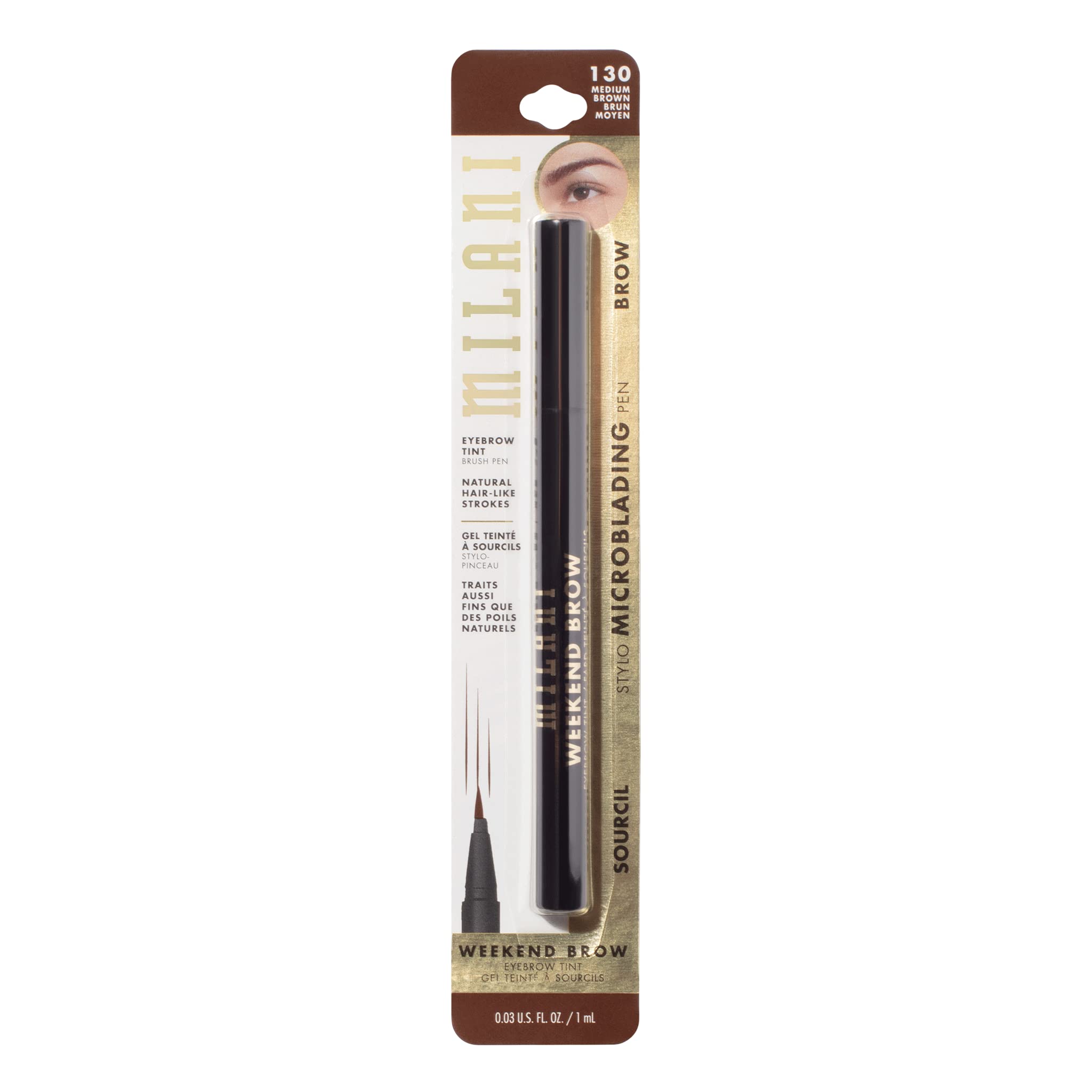 Milani Weekend Brow Eyebrow Tint - 0.03 Fl Oz - 140 Espresso - Model BLL206-140