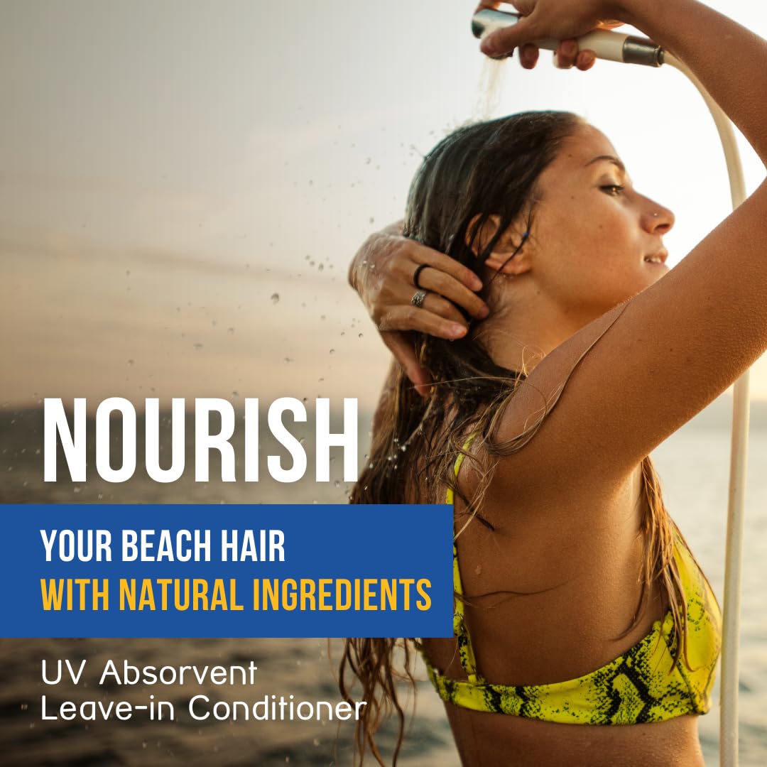 Leave-In Hair Conditioner Detangles & Replenish Hair Moisture Natural Reef Safe Formula - Sulfate and Paraben Free with UV Prote