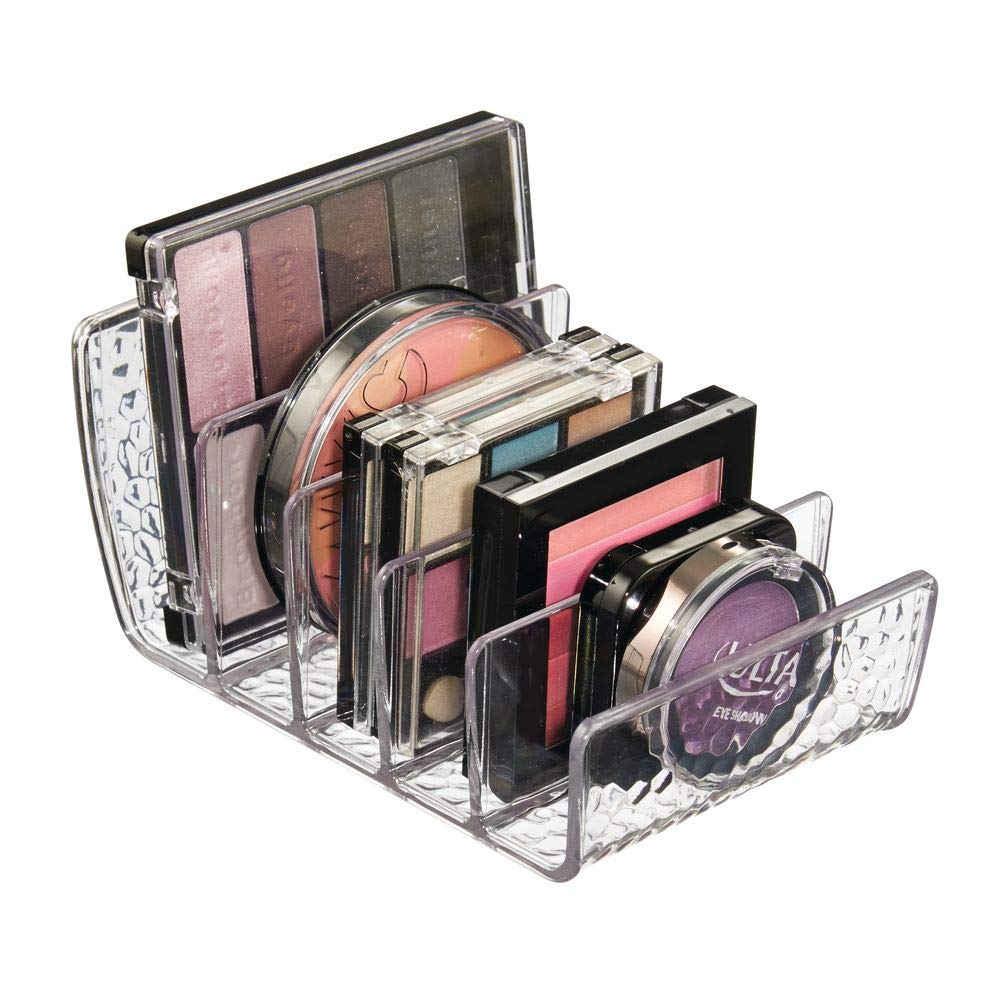 iDesign Rain Vertical Textured Plastic Palette Organizer for Storage of Cosmetics, Makeup, and Accessories on Vanity, Countertop