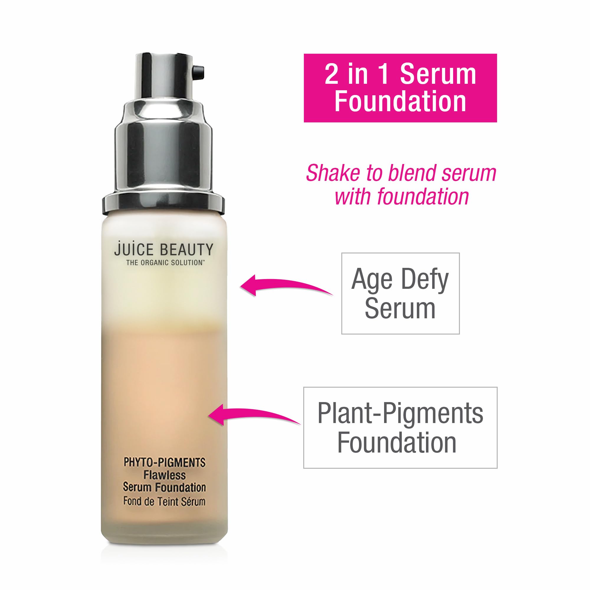 PHYTO-PIGMENTS Flawless Serum Foundation, Golden Tan | Skin-Perfecting + Age-Defying Serum in One | Plant-Derived Phyto-Pigments