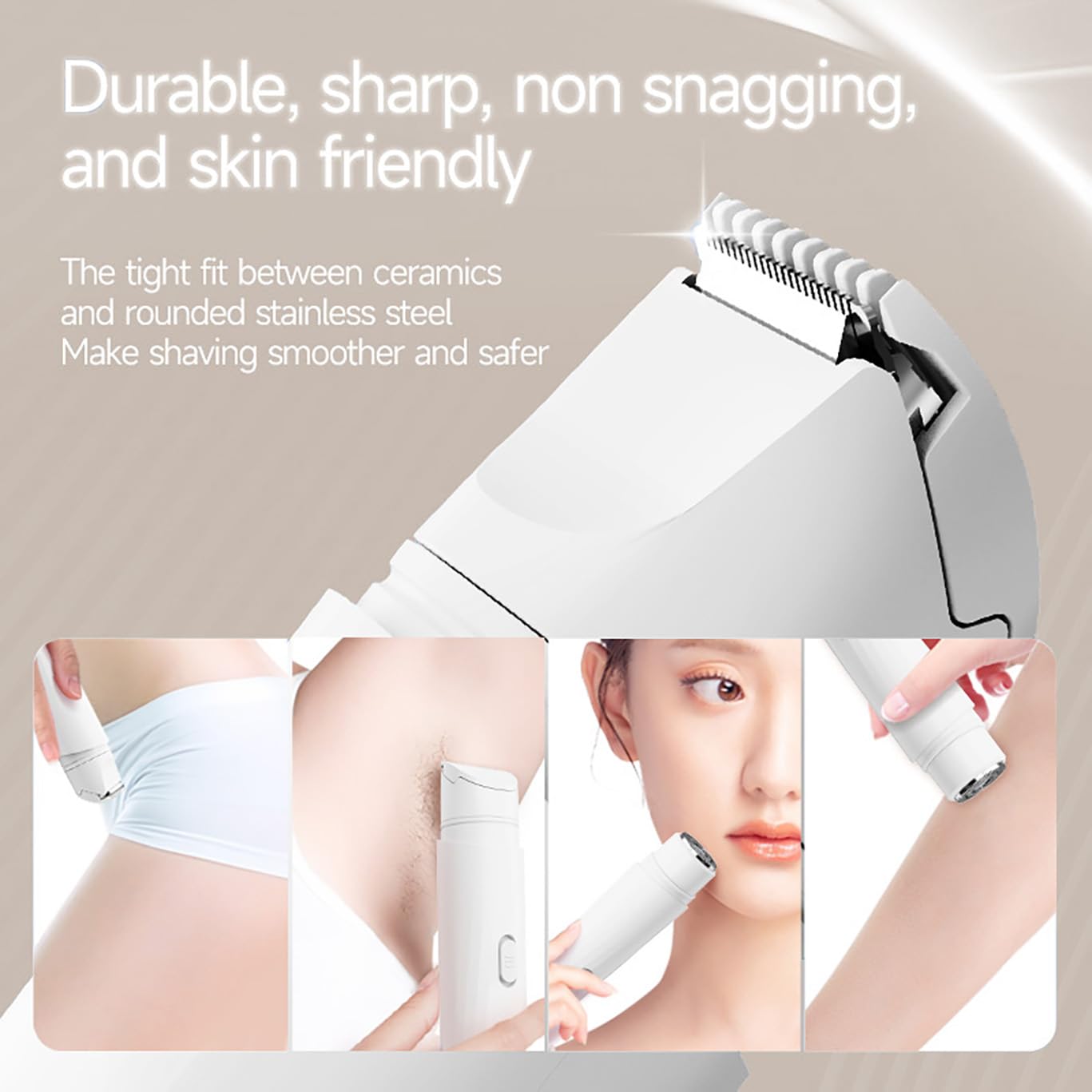 Bikini Trimmer for Women Pubic Hair: 2 in 1 Eletctric Razors for Women - Rechargeable Eletctric Shaver - IPX6 Waterproof Bikini