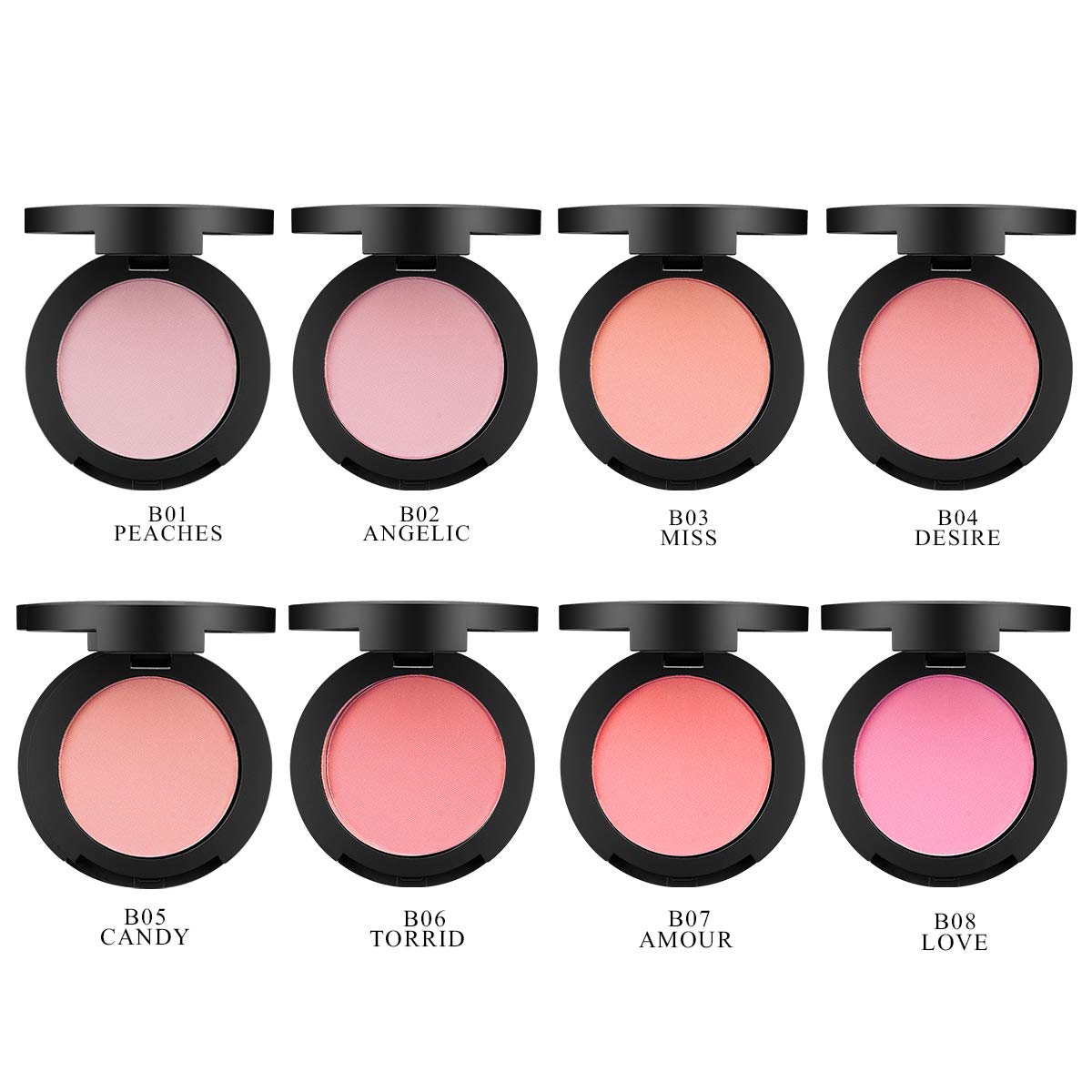 LAMUSELAND 8 Colors Soft Velvet Blush Matt Lasting Blusher (B05 CANDY)