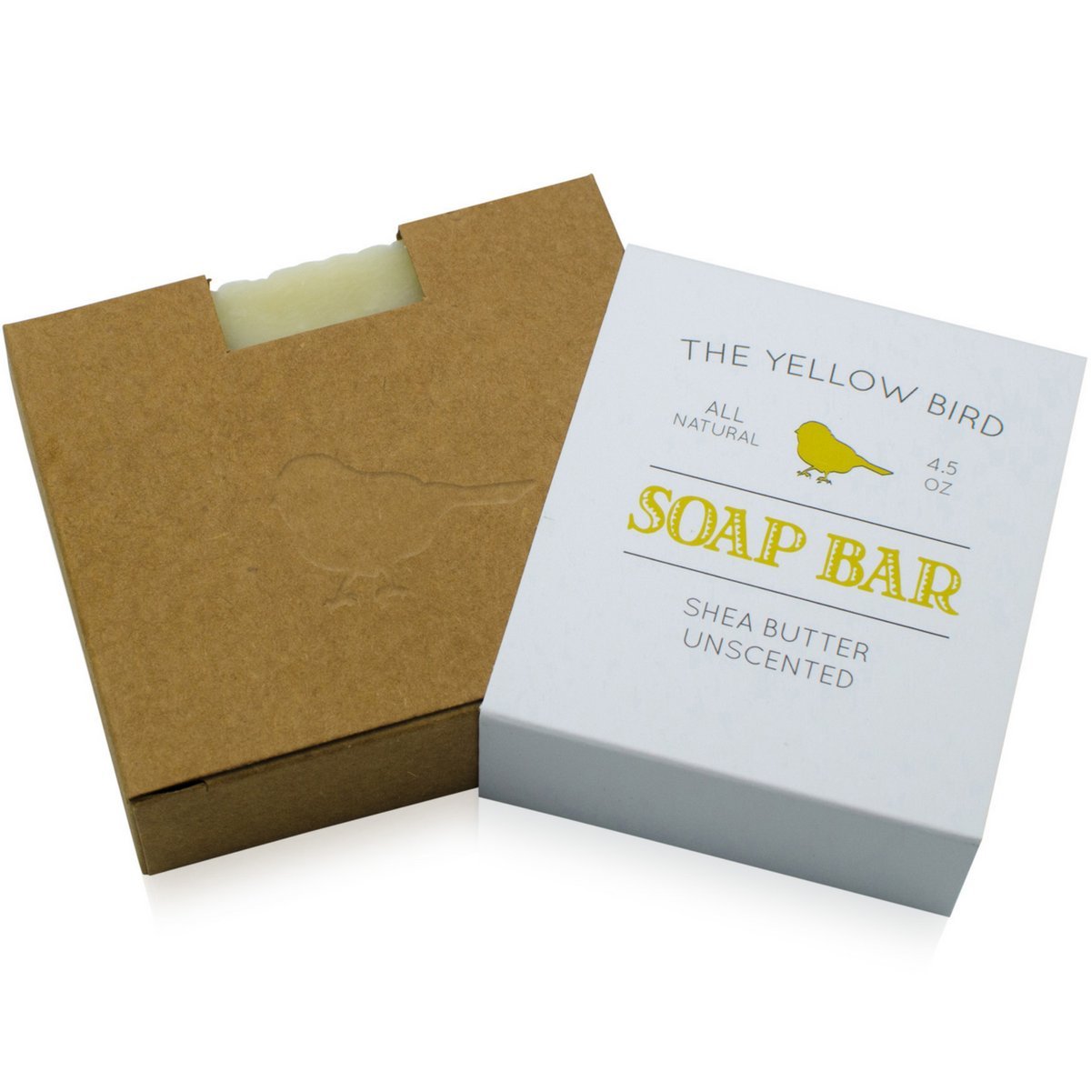The Yellow Bird Unscented Soap Bar For Sensitive Skin. Handmade Face Soap that's Fragrance Free and Hypoallergenic. Natural, Veg