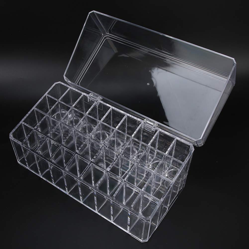 Lipstick Organizer with Lid, 36 Grid Transparent Holder