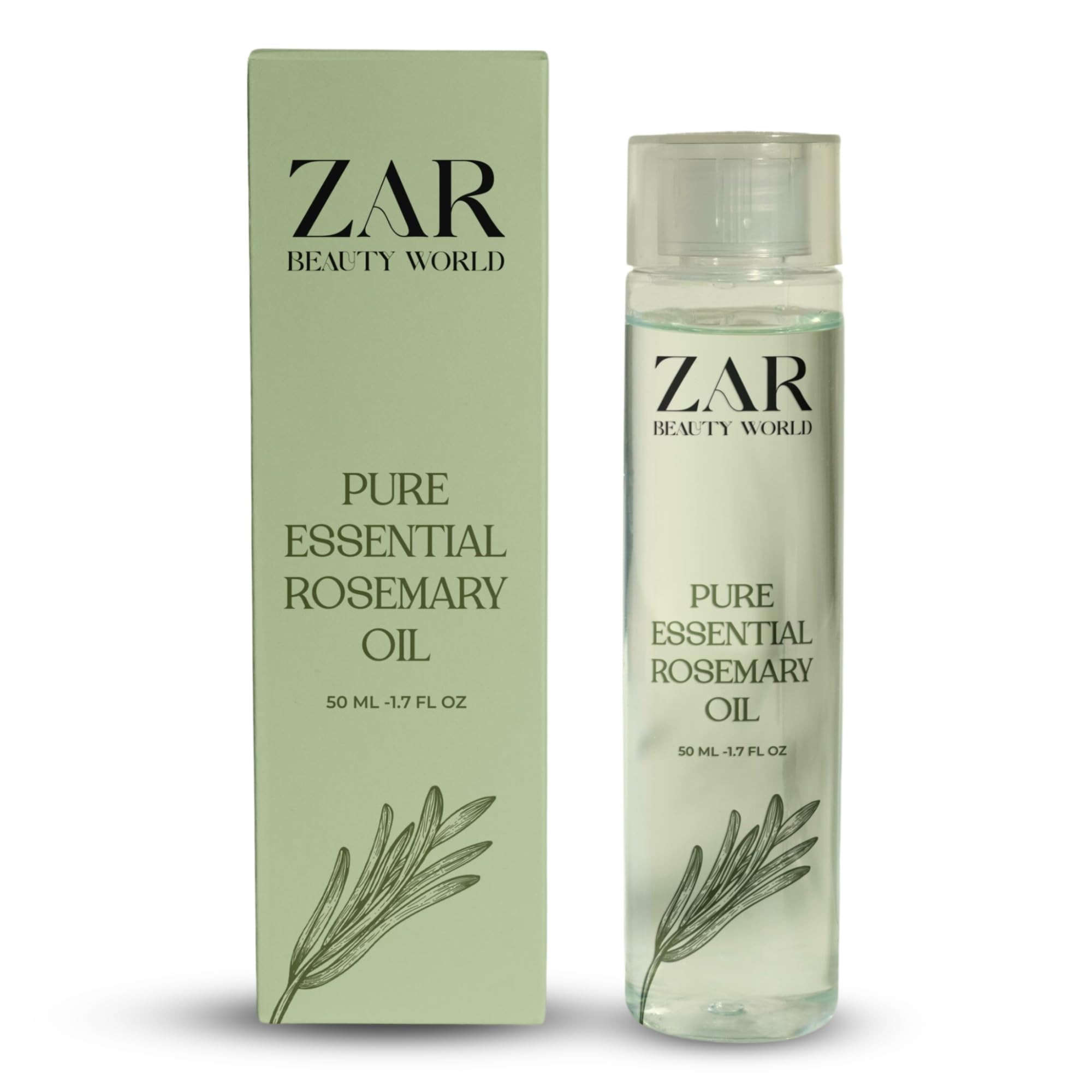 Zar Essential rosemary Oil for Skin & Hair: 100% Pure | Reduces Dandruff | Strengthens & Stimulates Hair Growth | Promotes Silky