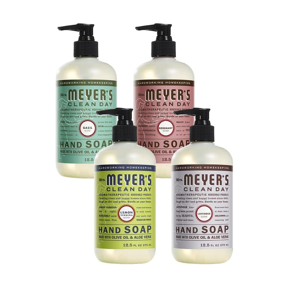 MRS. MEYER 'S CLEAN DAY Hand Soap Bundle Variation (Basil + Lavender + Rosemary + Lemon Verbena)