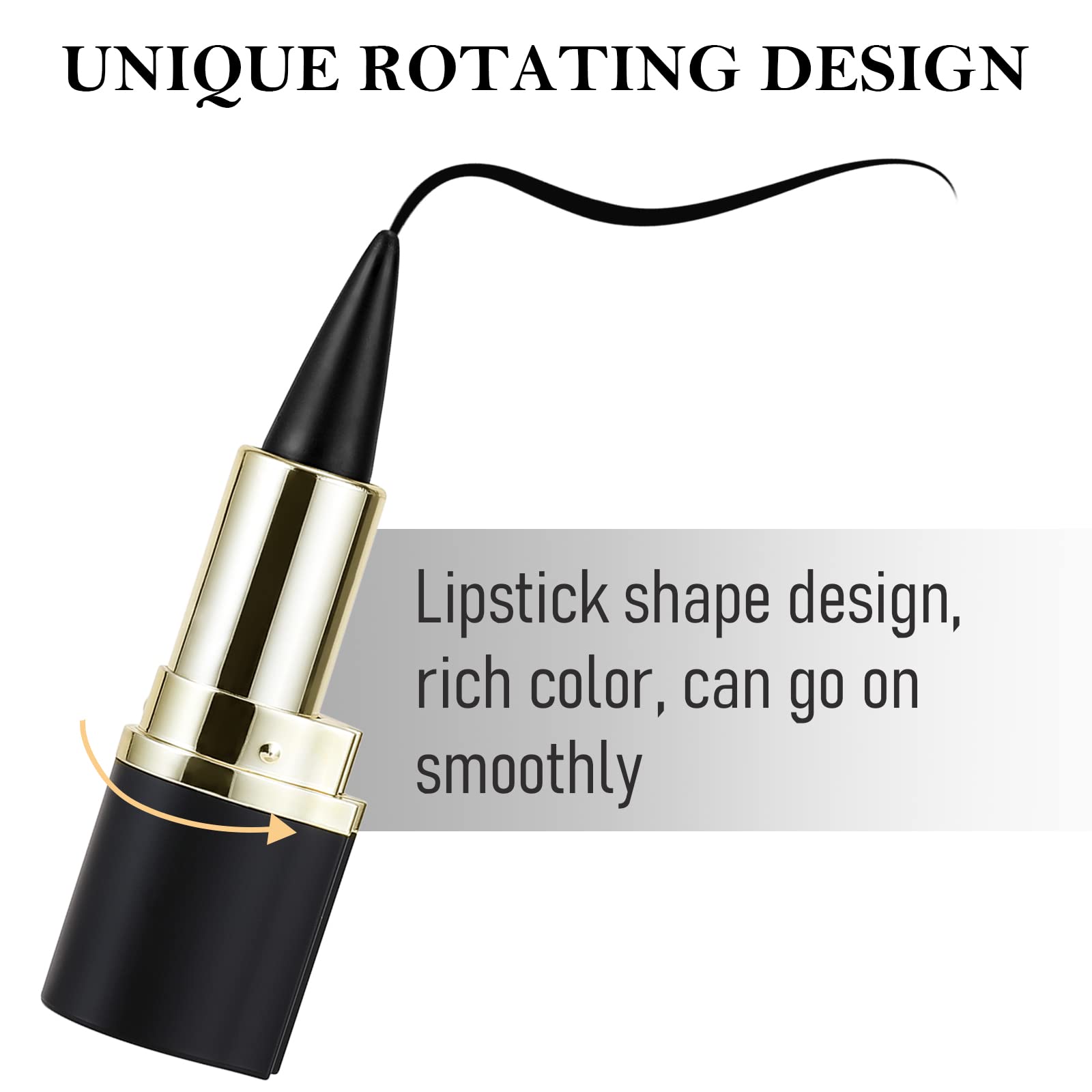 Boobeen Eyeliner Gel Makeup Black Eye Liner Pen Matte Waterproof Eyeliner Pencil Quick Drying Eye Liner Gel Stick Eye Makeup Lon