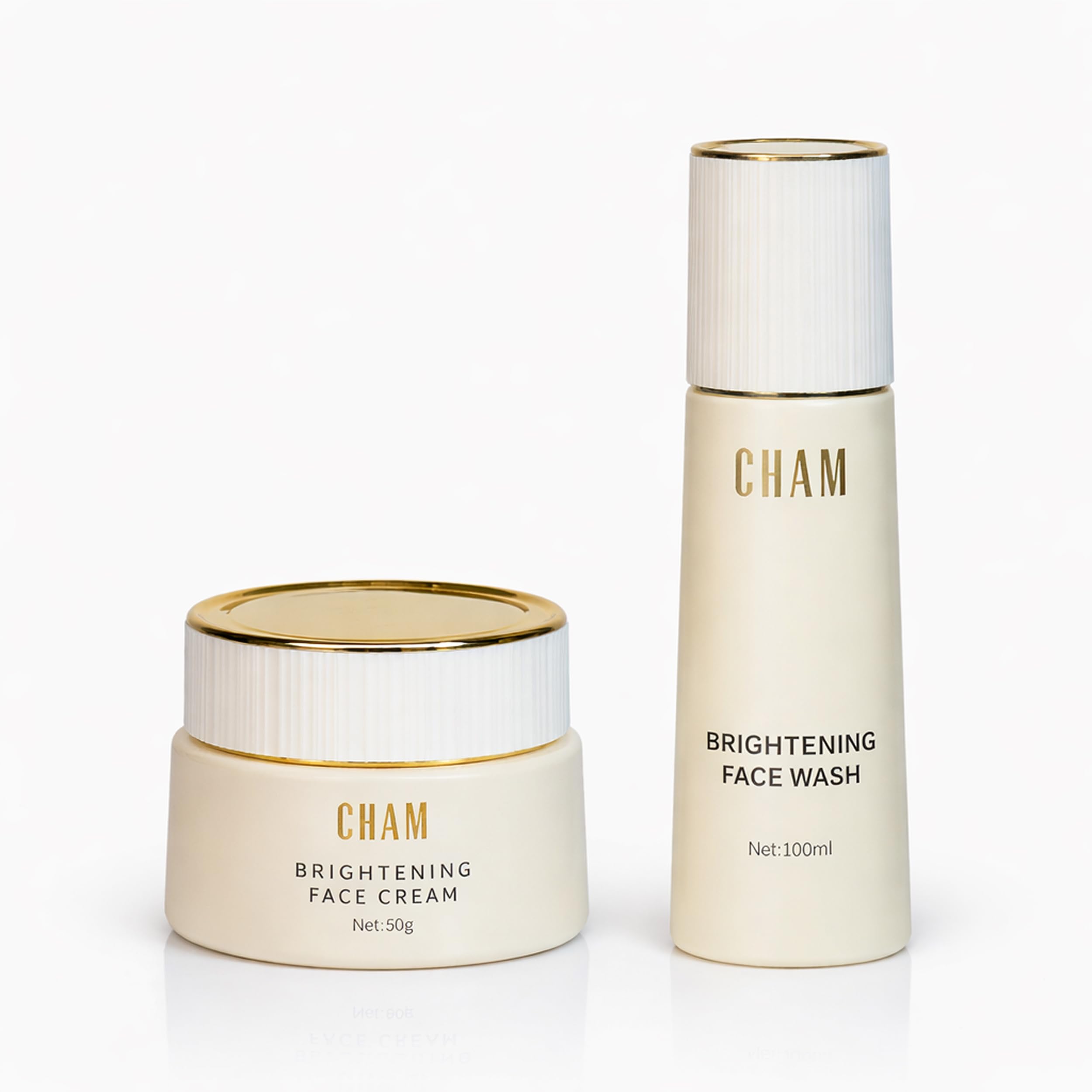 Cham 2In1 Daily Face Care Combo | Moisturising Face Cream + Purifying Face Wash | AntiAcne, Dark Spot Reduction & Glass Skin 