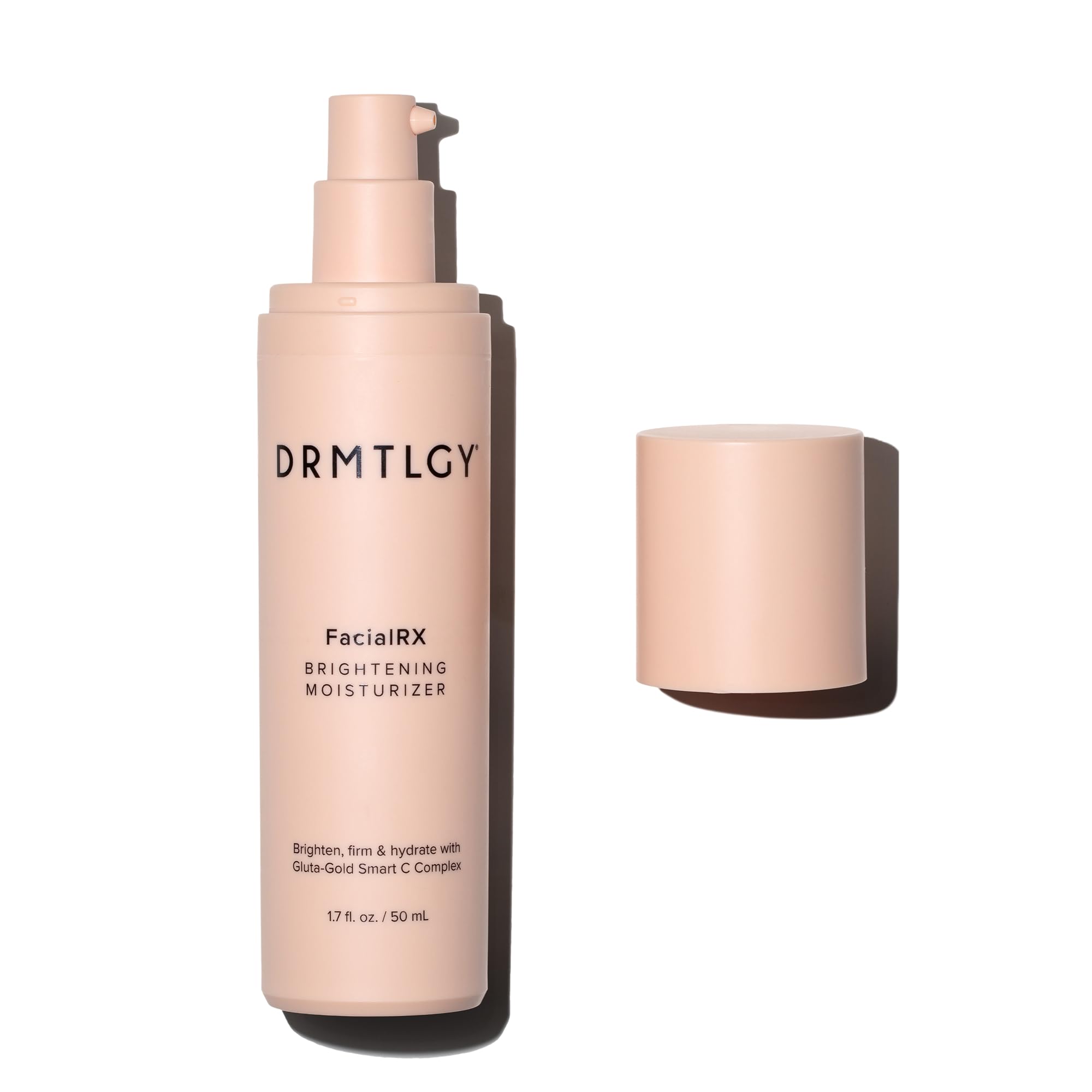 DRMTLGY FacialRX Brightening Moisturizer with GlutaGold Smart C Complex, Hydrating Face Cream for Dark Spots, Uneven Skin Tone 