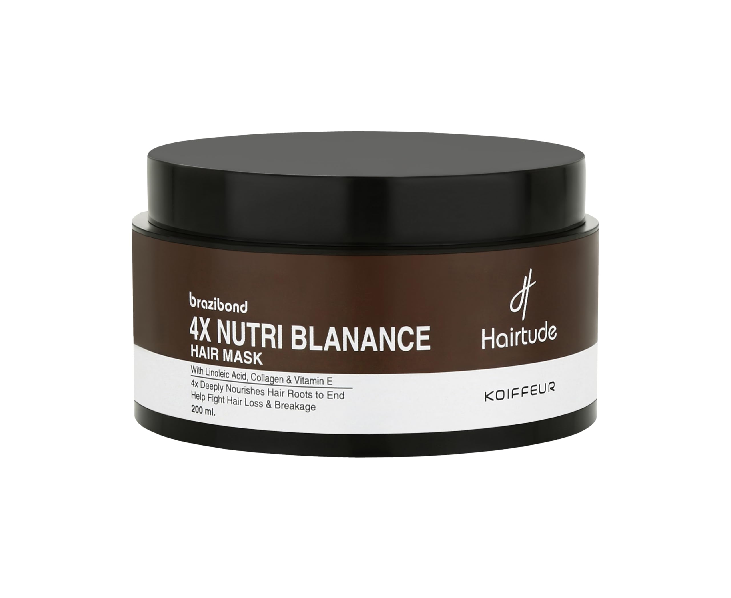 Koiffeur Hairtude Brazibond 4X Nutri Balance AntiHairfall Mask 200Ml For Hair Loss & Hair Breakage (Sulphate Free)