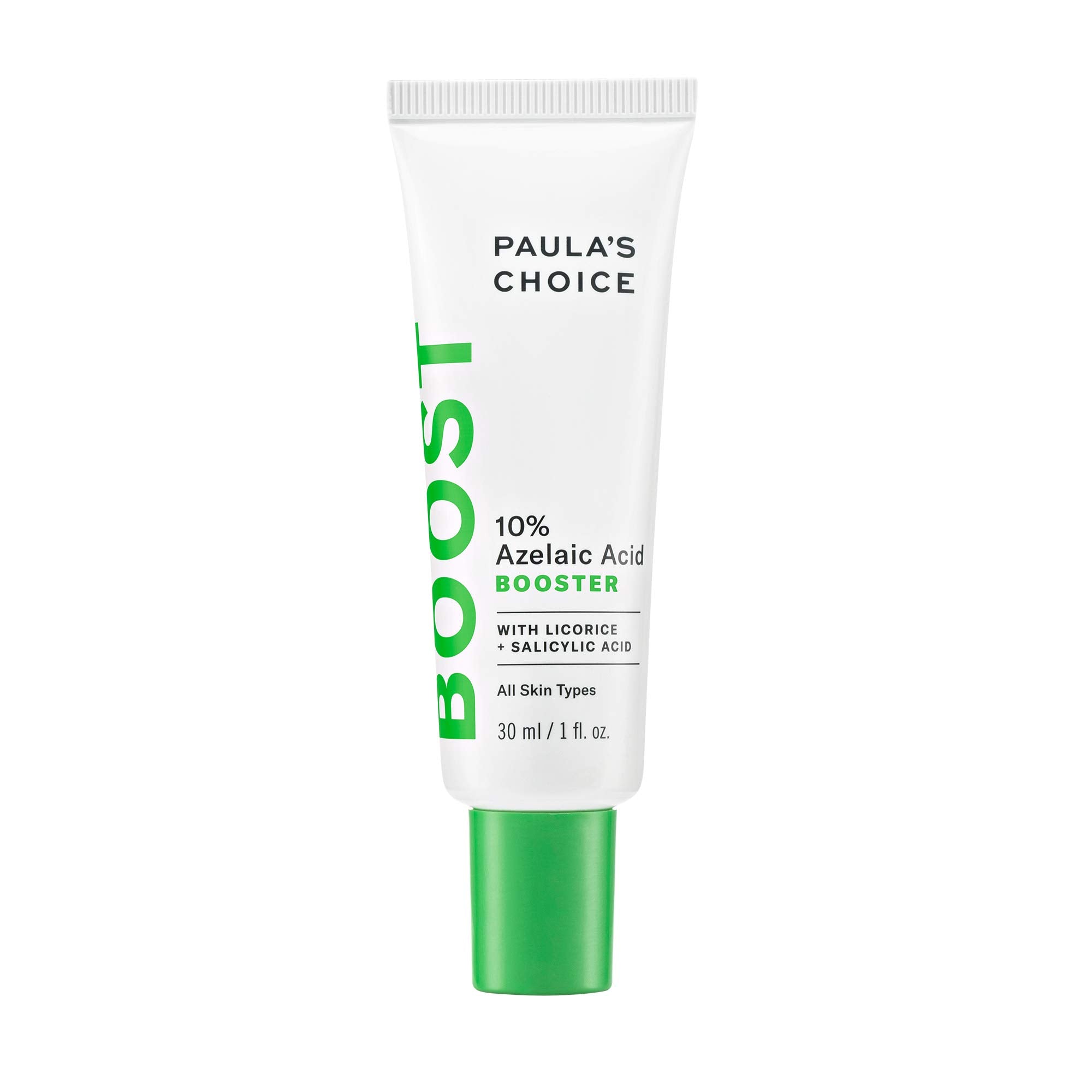 Paula's Choice BOOST 10% Azelaic Acid Booster Cream Gel, Licorice Extract & Salicylic Acid, Oil-Free Skin Brightening Serum, 1 O