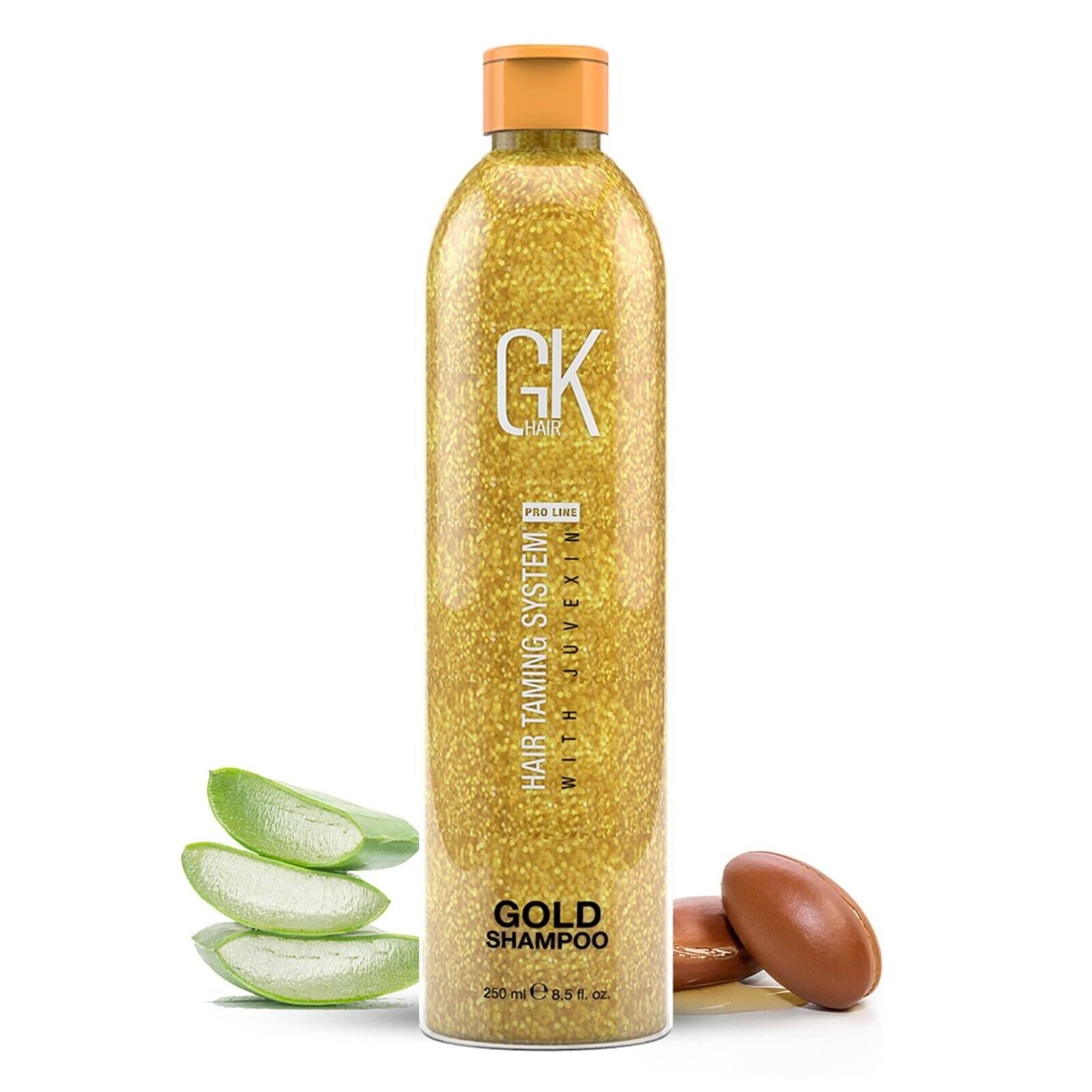 Gk Hair Global Keratin Gold Shampoo (8.5 Fl Oz/250Ml) Hair Moisturizing Shine And Protection With Argan Oil, Shea Butter, Natura