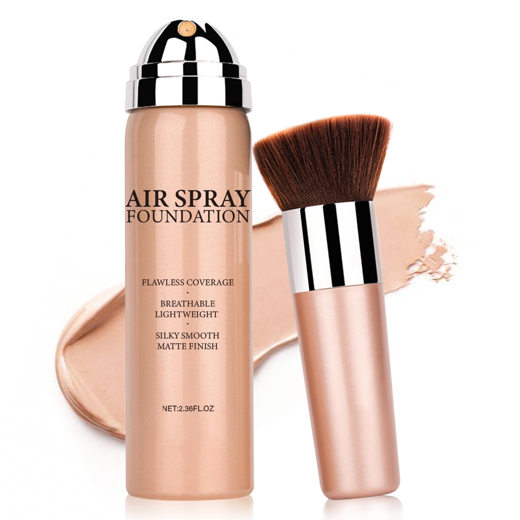 AirBrush Foundation Spray Full Coverage Foundation Matte Air Cushion Foundation Face Airbrush Makeup Foundation Set with Soft Ma