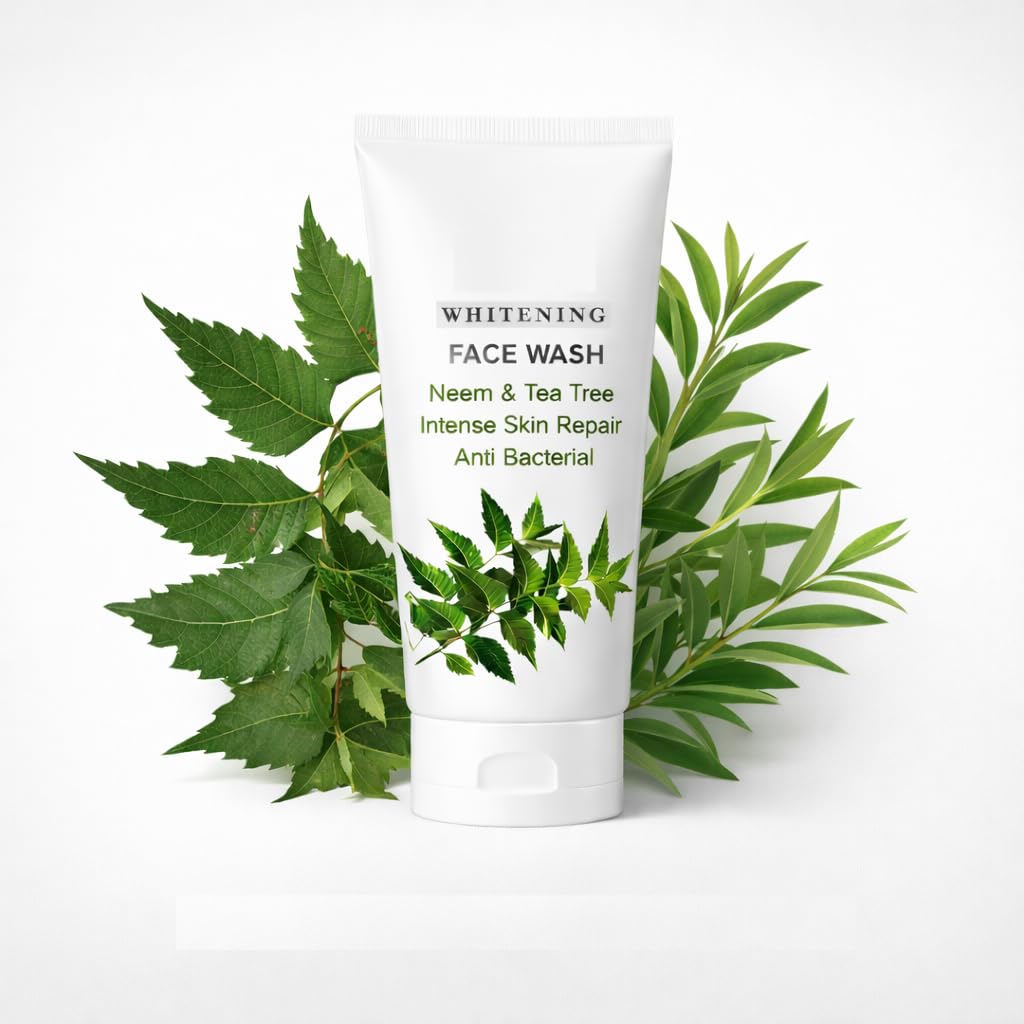 Glowing Whitening Face Wash With Neem & Tea Tree, Intense Skin Repair, Anti Bacterial, 100G