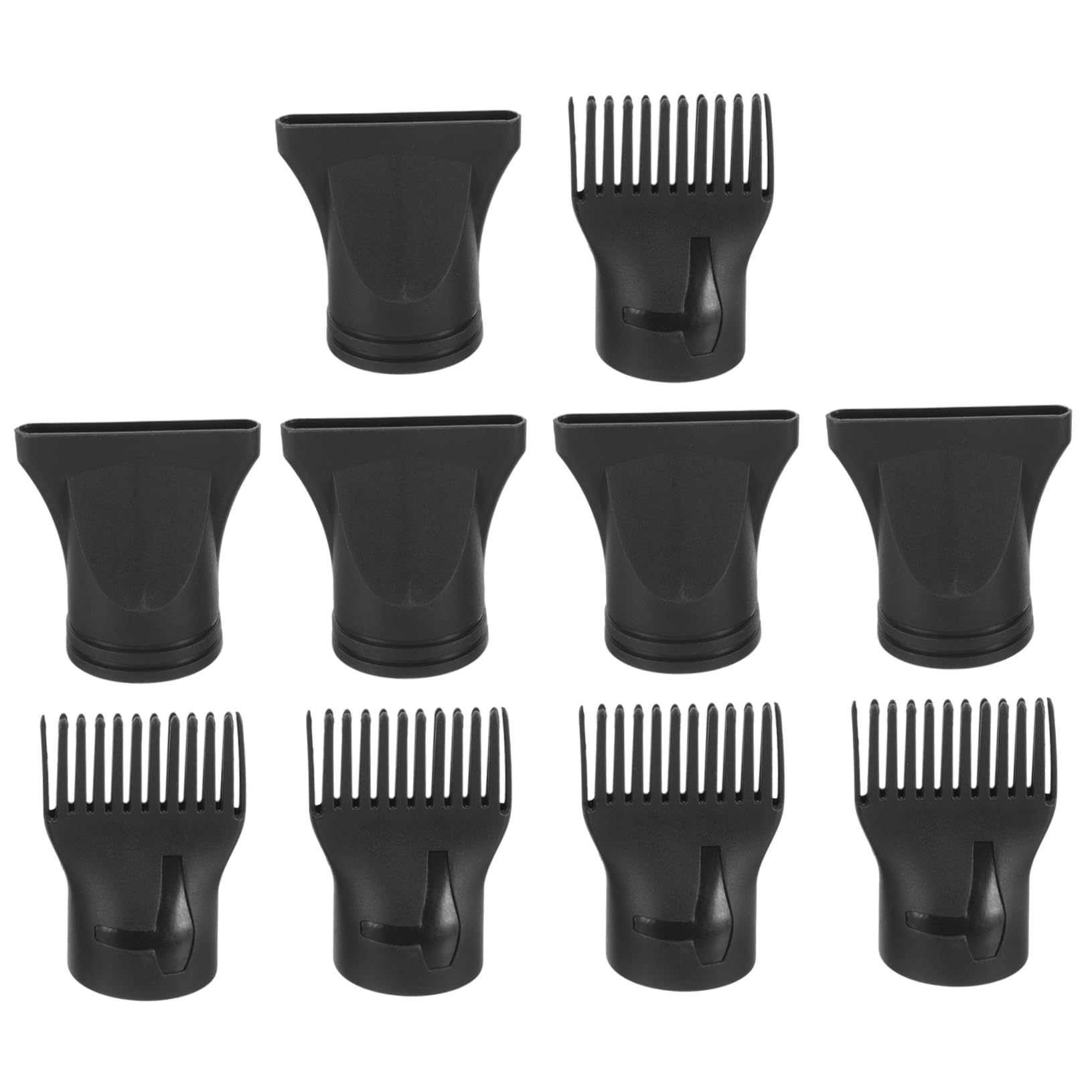 DEARMAMY 10pcs Hair Dryer Nozzles and Combs High Temperature Resistant Styling Attachments for Professional Use Compatible with 