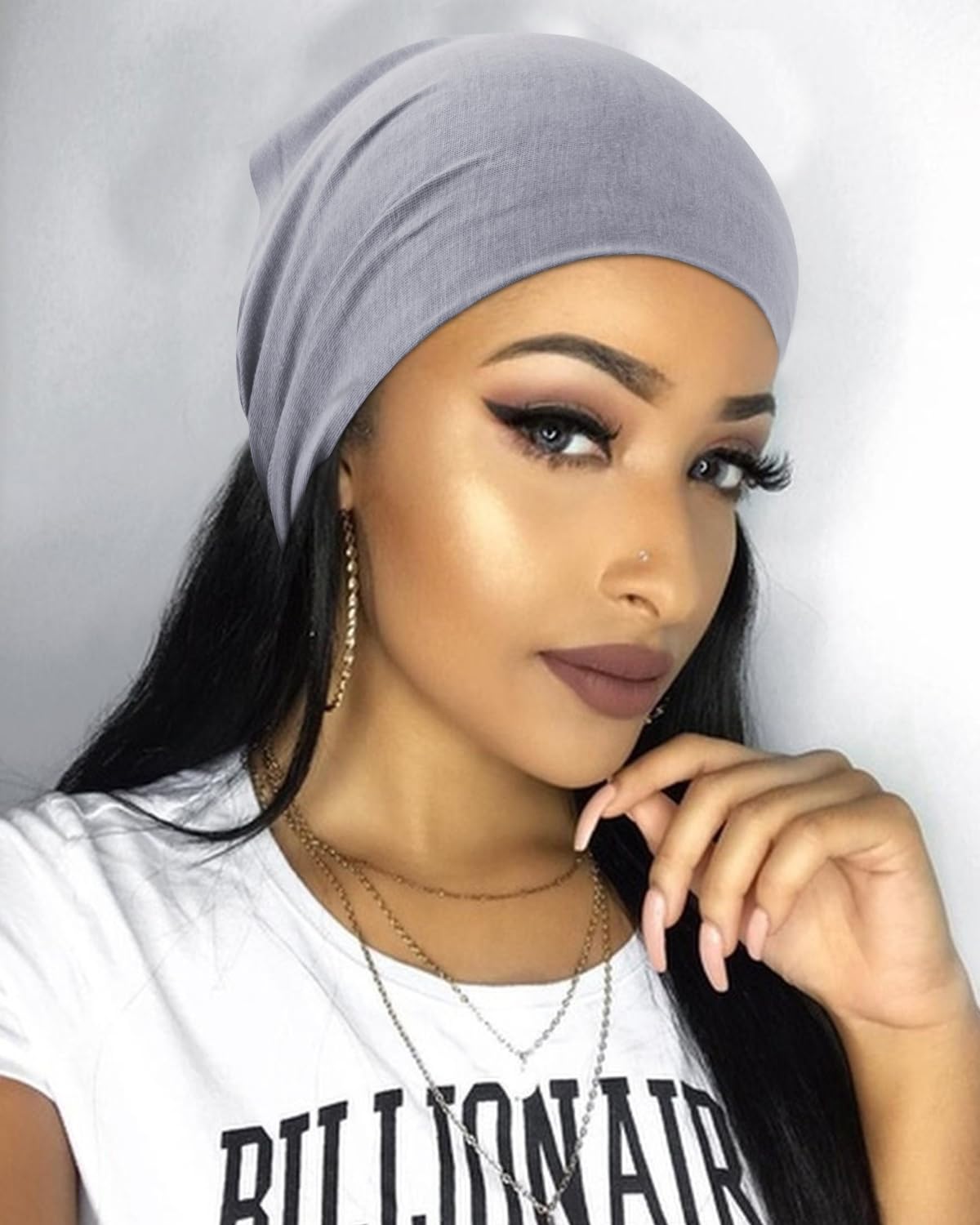 Tobatoba Bandana Headbands For Women Elastic Hair Bandana Scarf Headband Head Coverings For Women Large Boho Triangle Bandana Ha