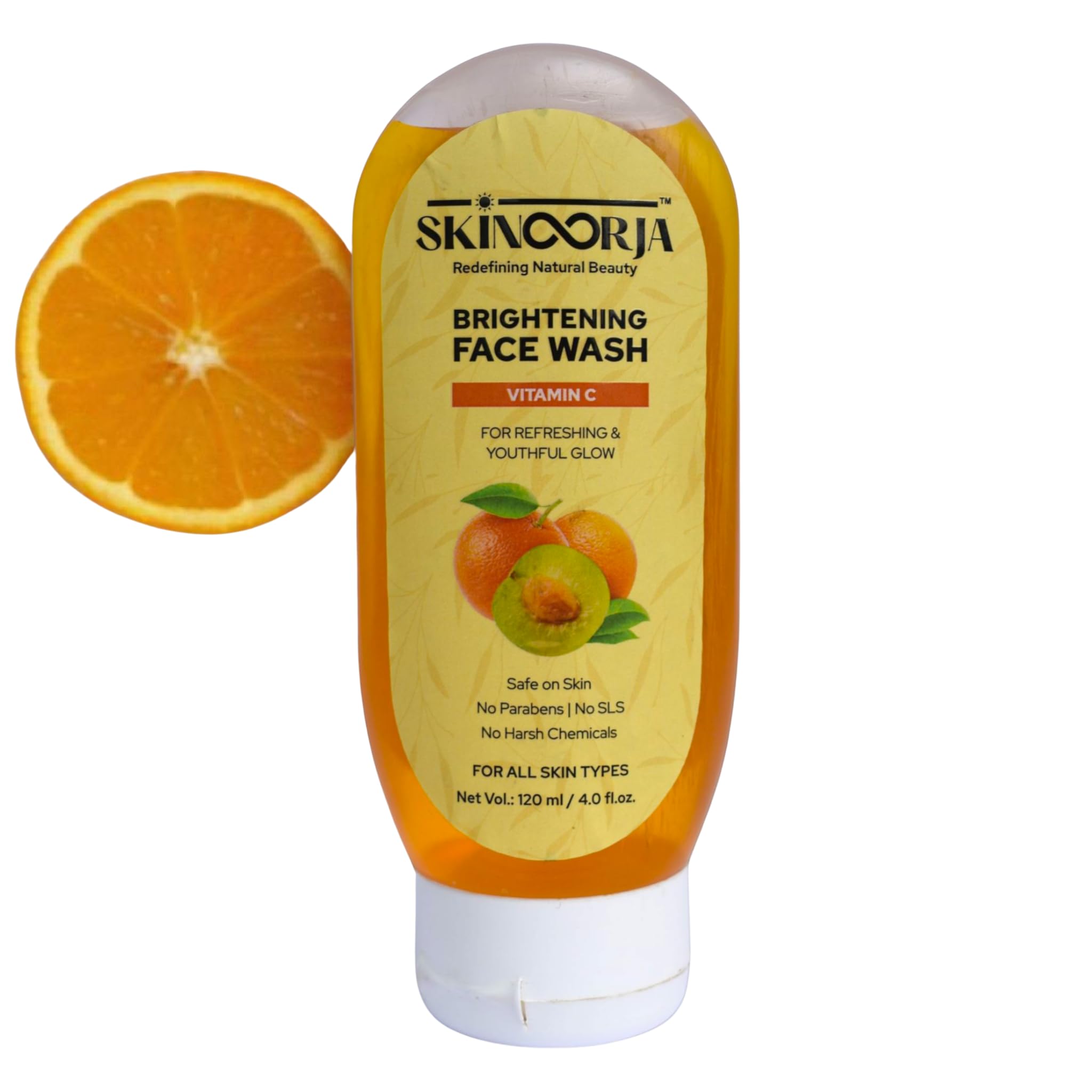 Skinoorja Brightening Face Wash Vitamin C | Refreshing & Youthful Glow | Instant Bright I Reduce Dark Spots & Pigmentation I Ka