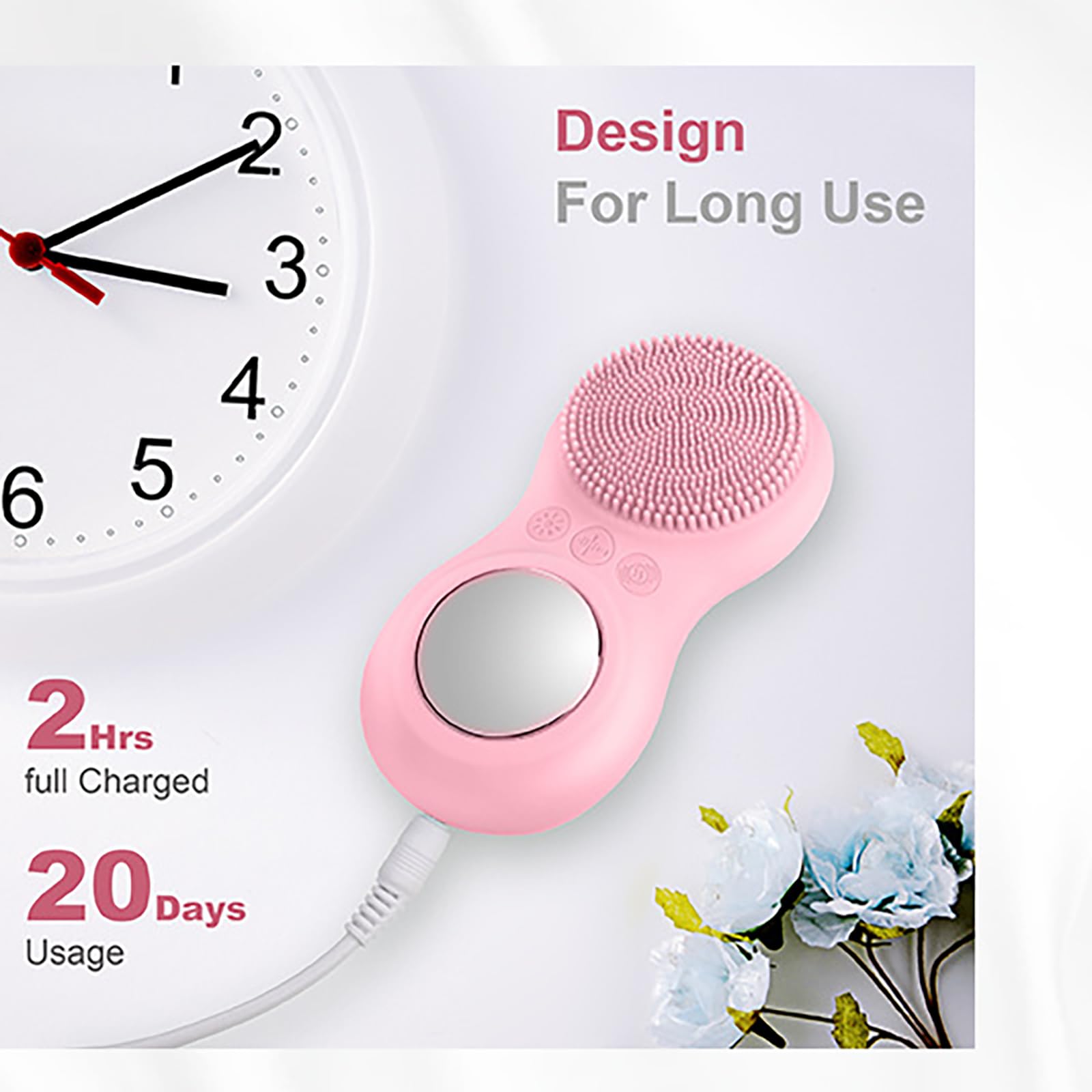 Fantasyday Facial Cleansing Brush, Silicone Face Scrubber Exfoliator For Men Women - Waterproof - Effective Deep Cleansing, Blac