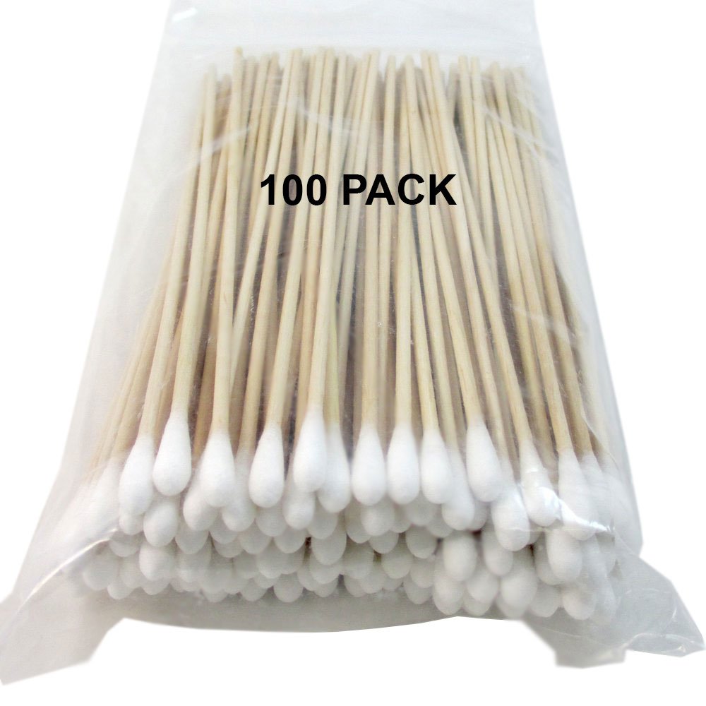 200 Pcs Cotton Swab Applicator Q-Tip Swabs 6'' Extra Long Wood Makeup Application