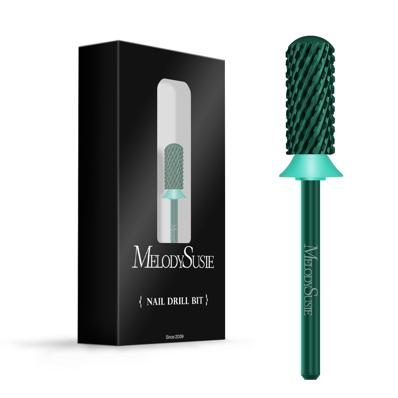 MelodySusie Safety Nail Drill Bits, 3/32 ' ' Smooth Round Top Small Barrel Carbide Bits, Fast Remove Acrylic or Hard Gel for Man