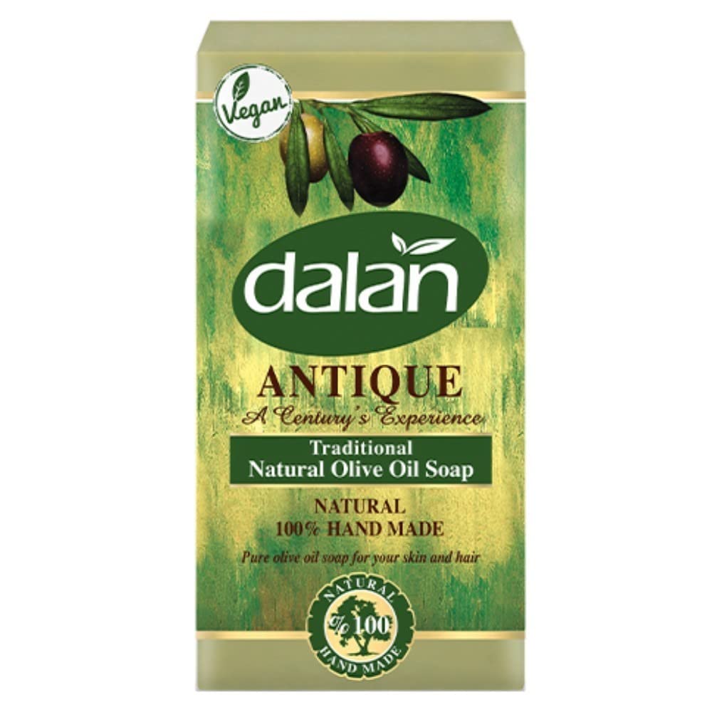 Dalan Antique 100% Olive Oil Soap 5x180gr Dry Skin, Anti - Dandruff, Hand Made Soap