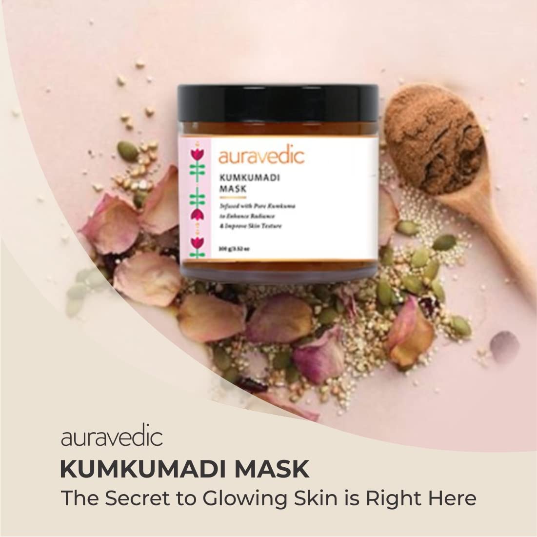 Auravedic Kumkumadi Face Mask - 3.52 Ounce - Radiant Skin Enhancer