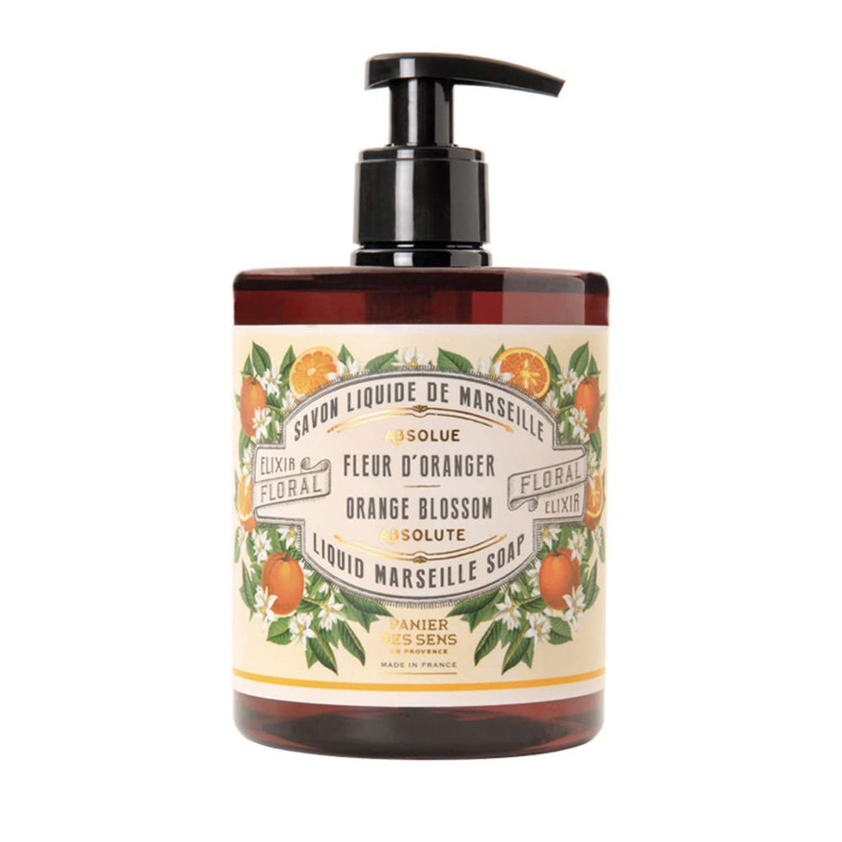 Panier Des Sens - Marseille Liquid Hand Soap - Orange Blossom Hand Wash - Moisturizing Soap With Coconut Oil - Bathroom & Kitche