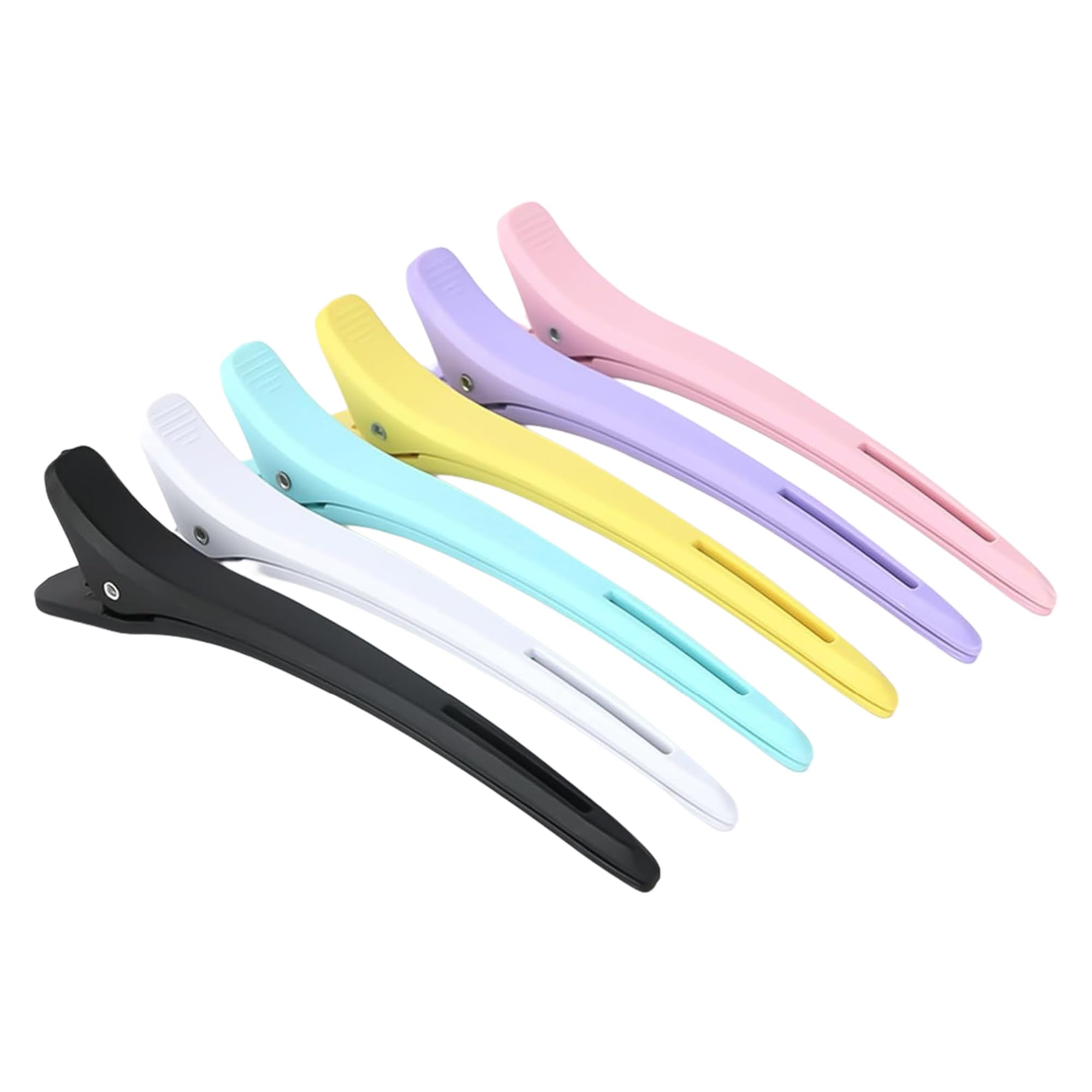 6 Pack Duckbill Hair Clips  Colorful Sectioning Clips for Hair Cutting, Styling, Updos & Bangs  Salon & Home Hairdressing Tool