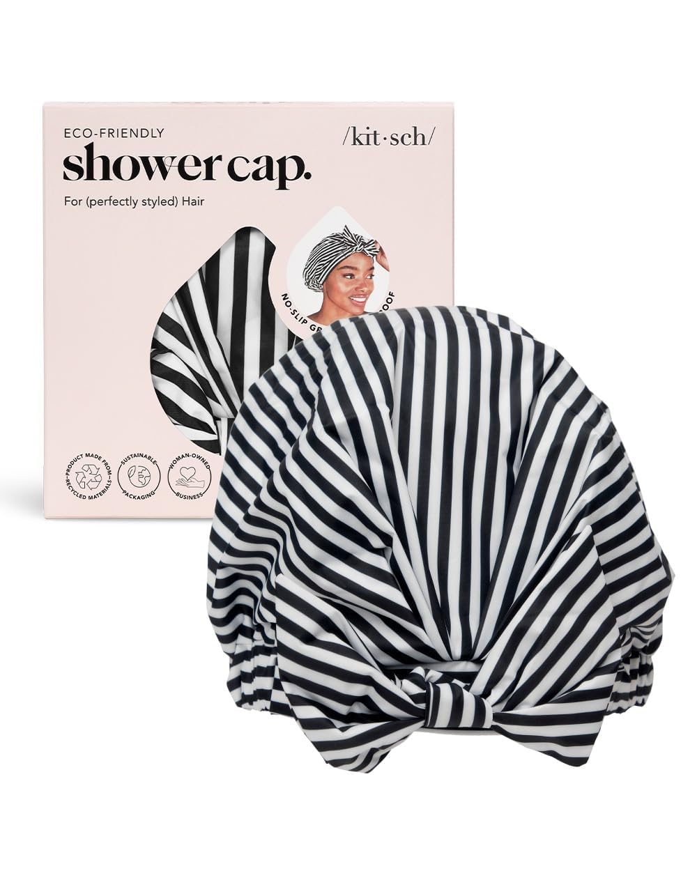 Kitsch Luxury Shower Cap For Women Waterproof - Reusable Shower Cap, Hair Cap For Shower, Waterproof Hair Shower Caps For Long H