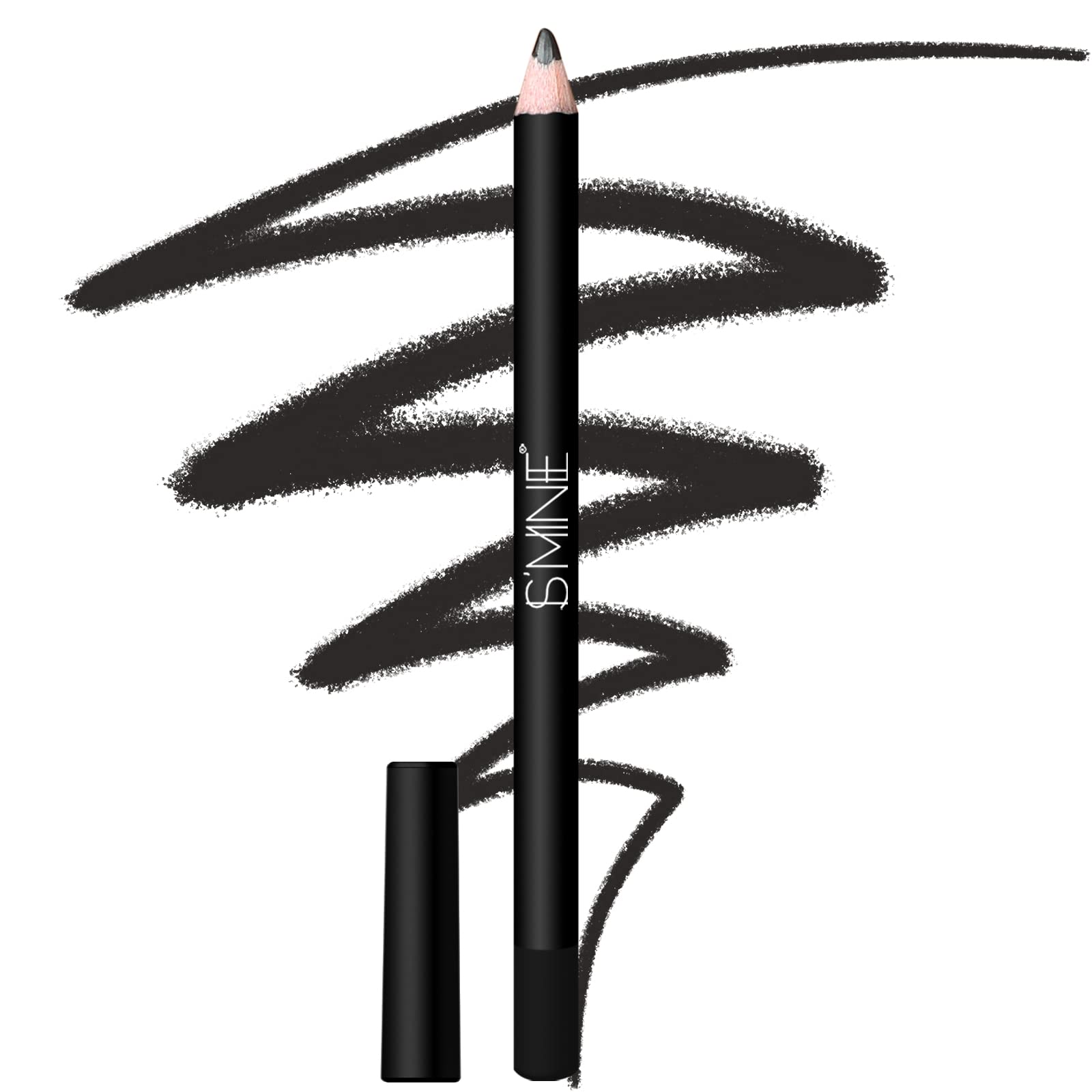 Ismine One Black Lip Liner, Professional Matte Lip Pencil Waterproof Long Lasting Smooth Natural Lip Liner (#12)