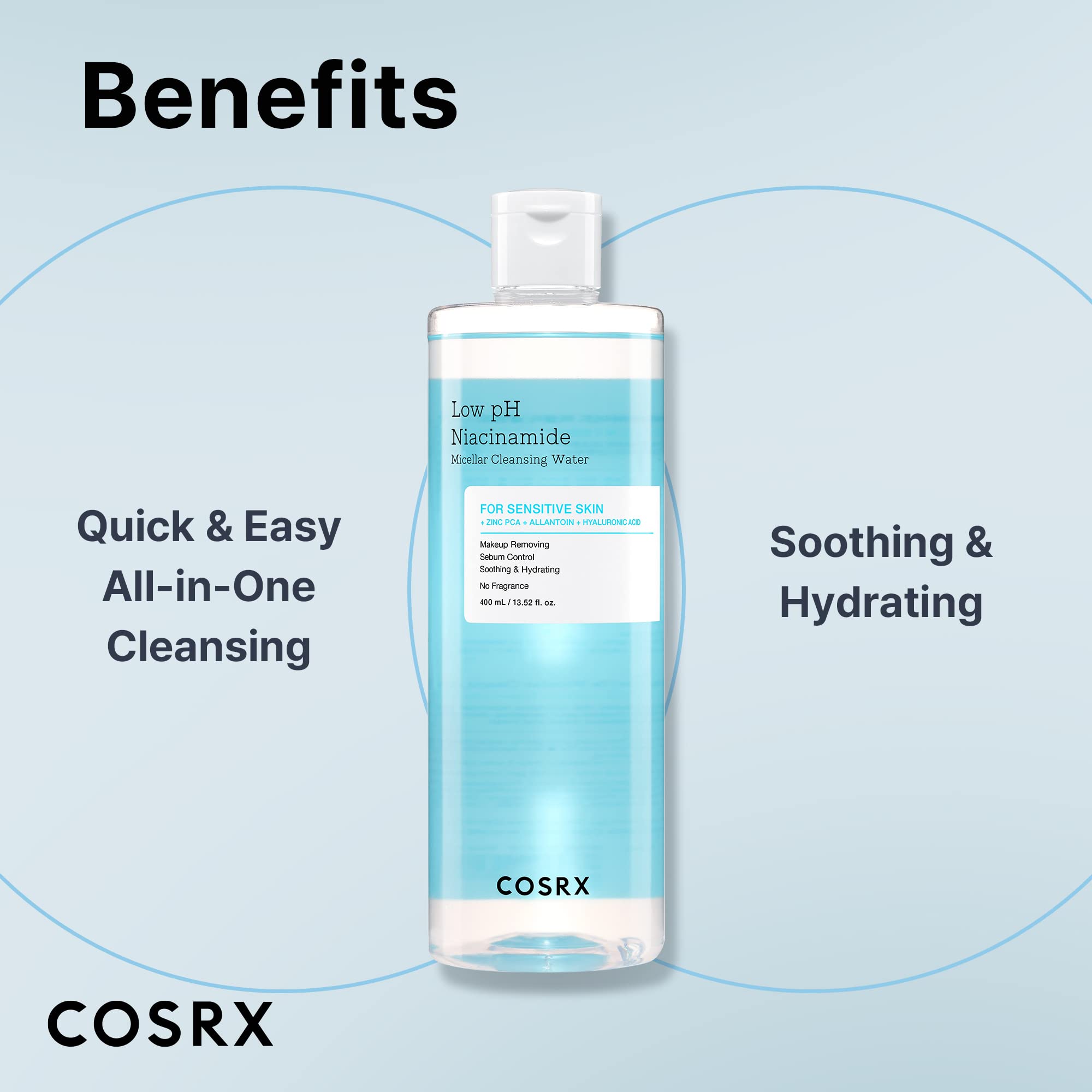 Cosrx Low Ph Niacinamide Micellar Cleansing Water (13.52Fl.Oz/400Ml)