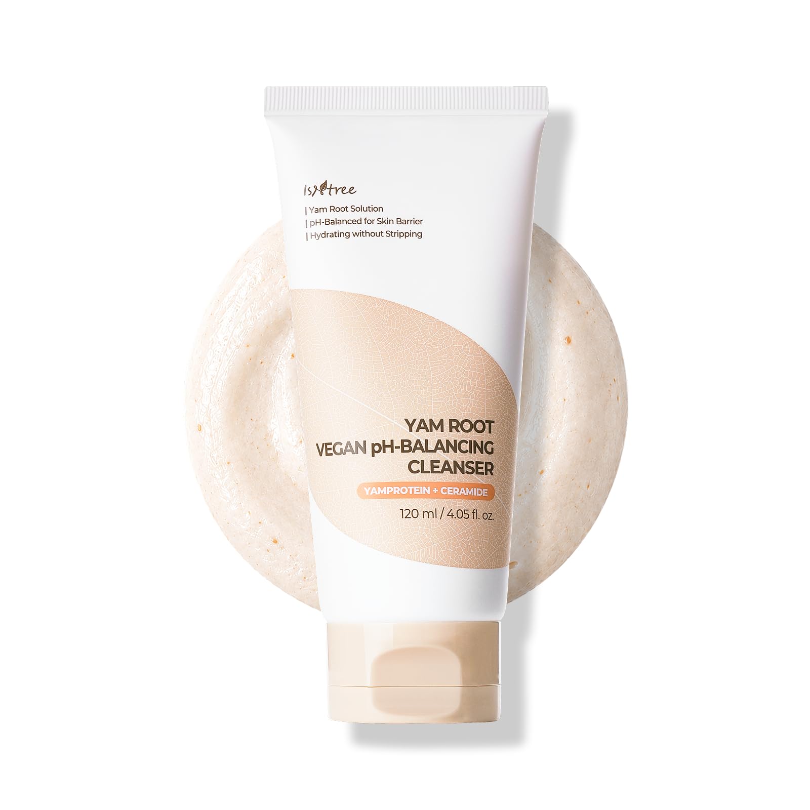 IsNtree Yam Root Vegan pHBalancing Cleanser 120ml 4.05 fl.oz  Hydrating Low pH Cleansing Foam | Gentle Moisture Barrier Care |