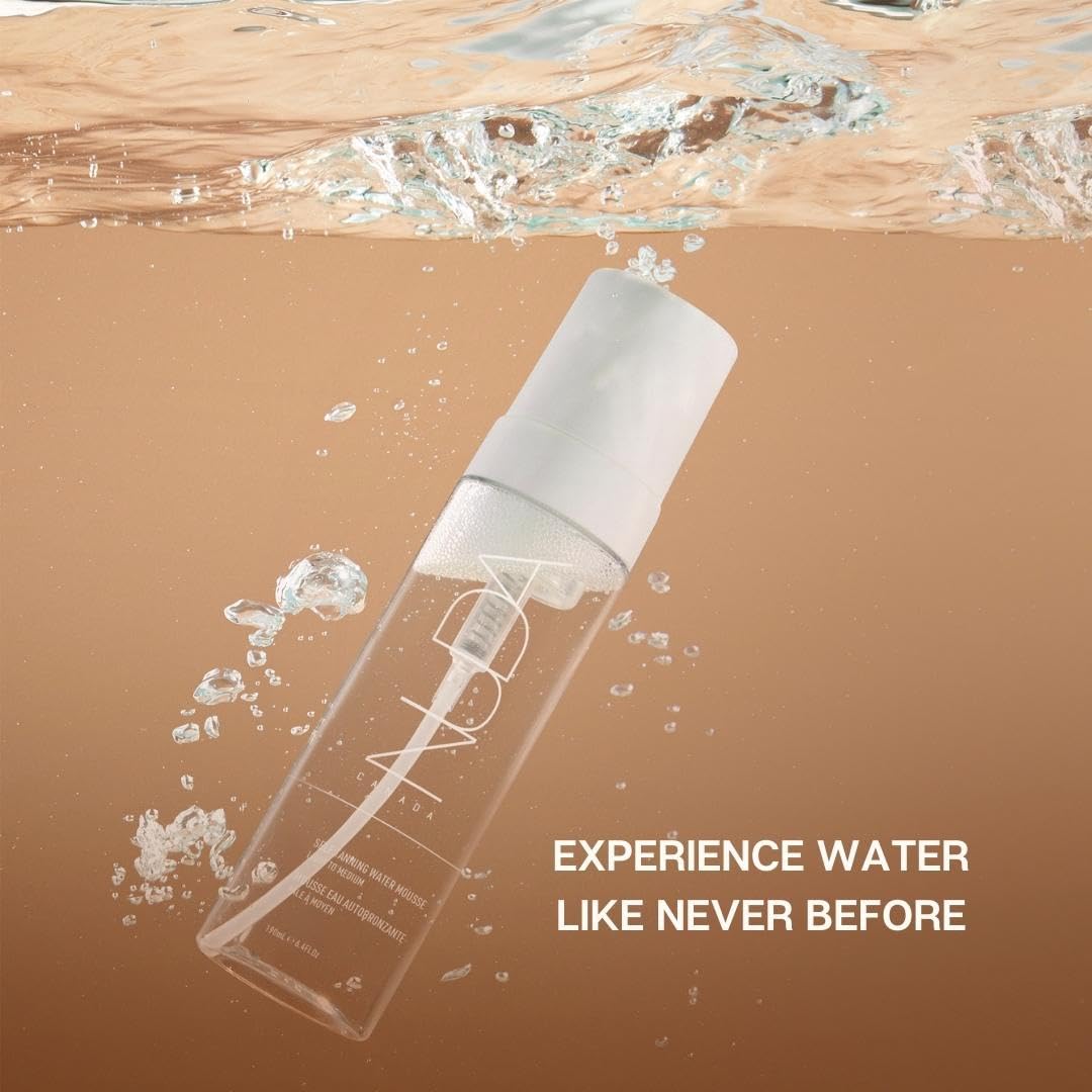 Nuda Self Tanning Water Mousse - Light To Medium | Streak & Transfer-Free Clear Self Tanner | Hydrating Sunless Tanner For A Nat